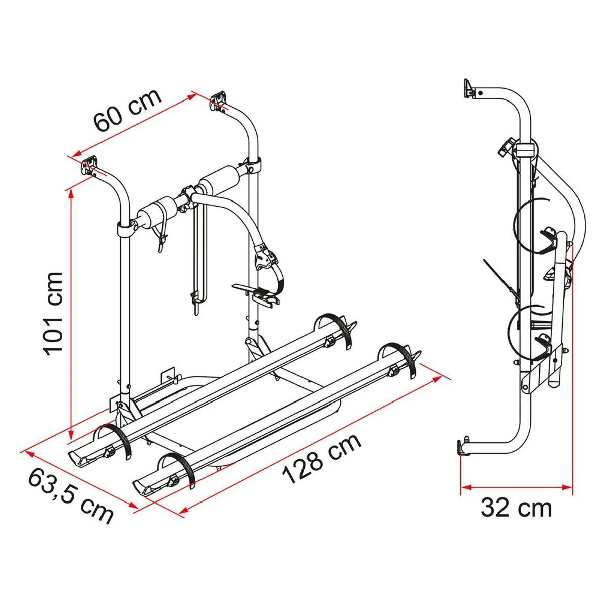 Fiamma Carry Bike Caravan Hobby Bike Rack for Hobby Caravans - Image 3