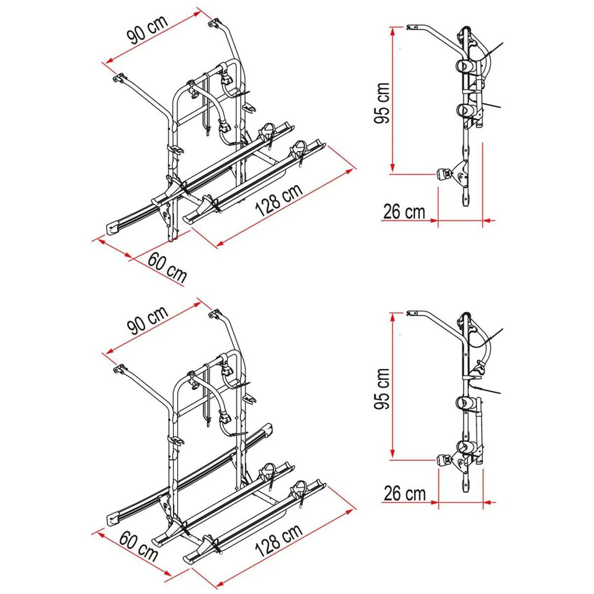 Fiamma Carry Bike for Merc V Class Premium Bike Carrier for Mercedes V Class - Image 2