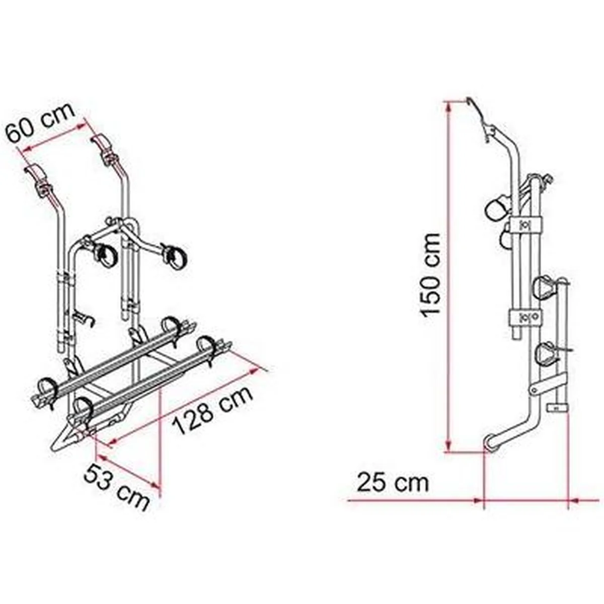 Fiamma Carry Bike Ford Transit 2000 - 2011 Single Door 2 Bike Cycle Bicycle Carrier - Image 3