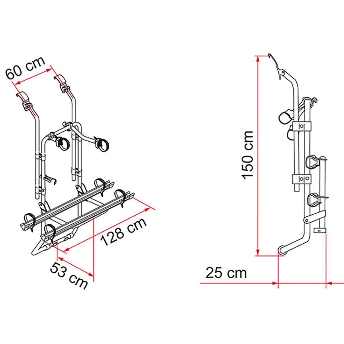 Fiamma Carry Bike Ford Transit 2000 - 2011 Single Door 2 Bike Cycle Bicycle Carrier - Image 4