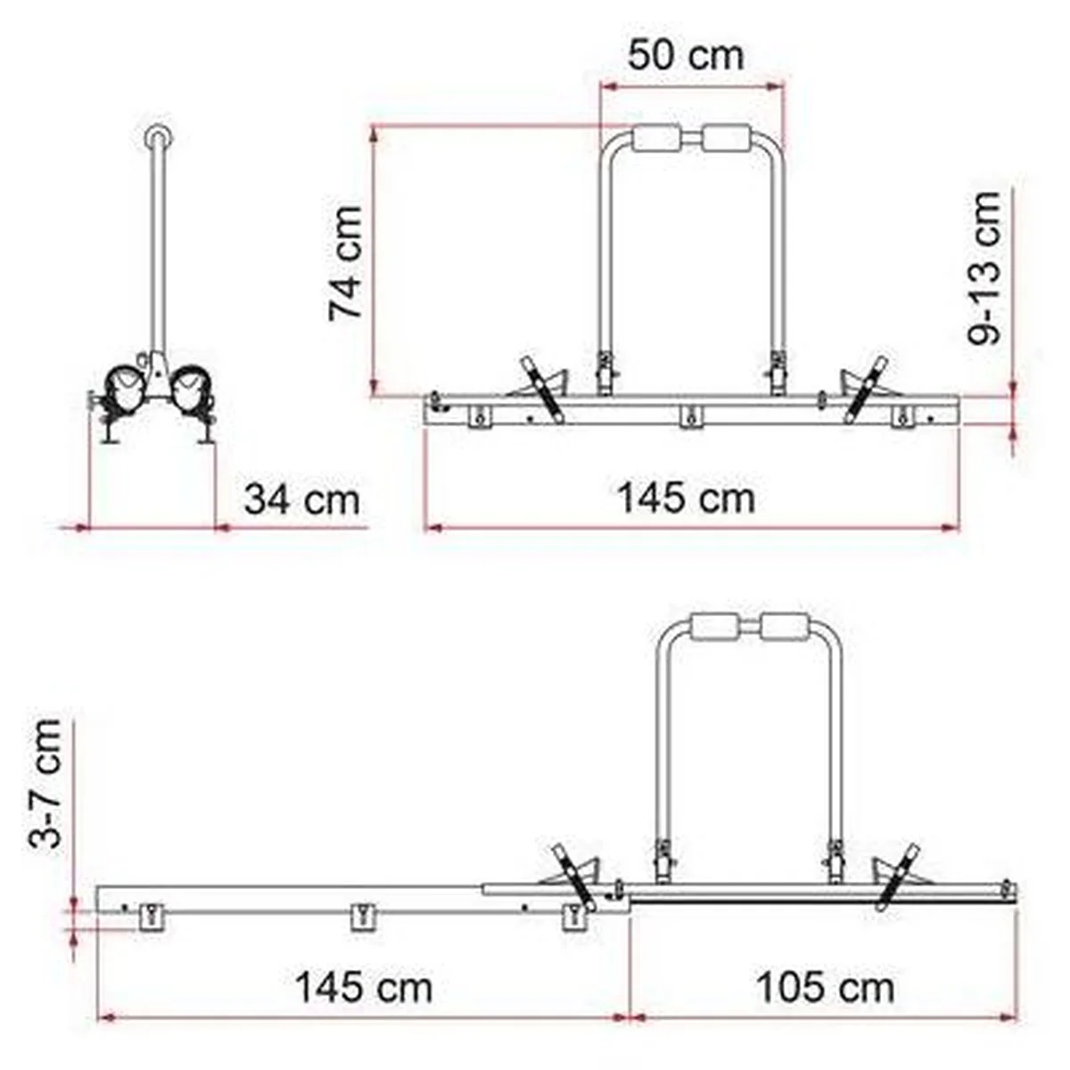 Fiamma Carry Bike Garage Slide Pro 2 Cycle Carrier - Image 2