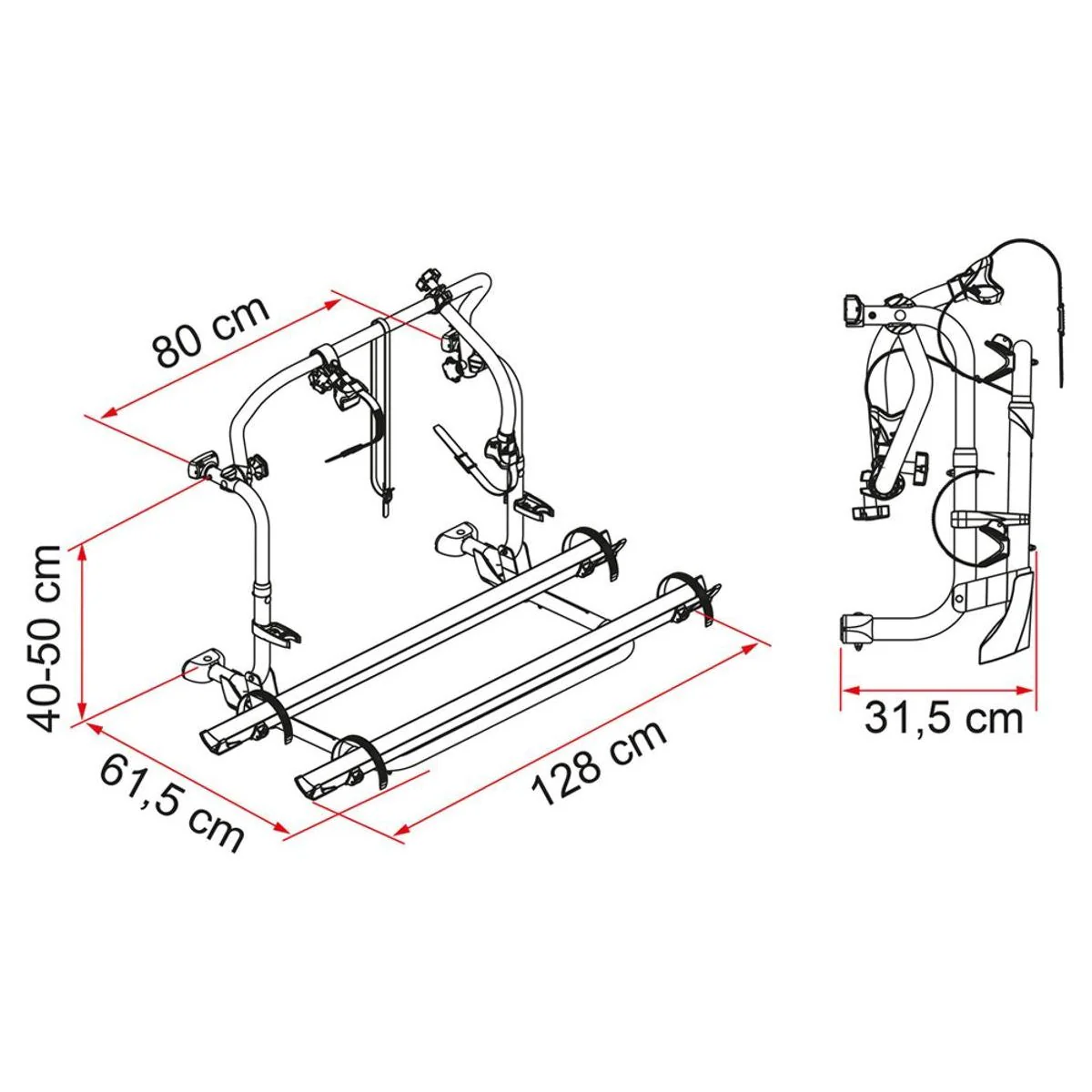 Fiamma Carry Bike L80 Laika Bike Carrier for Laika RVs - Image 3