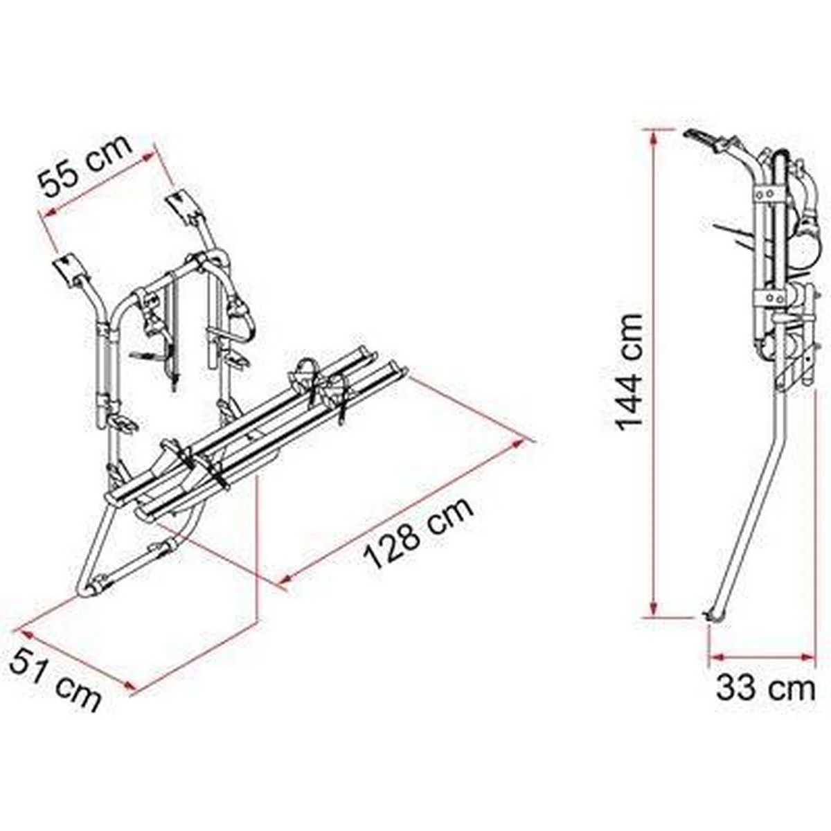 Fiamma Carry Bike Renault Trafic Vauxhall Vivaro 2 Bike Cycle Rack Double Doors - Image 3