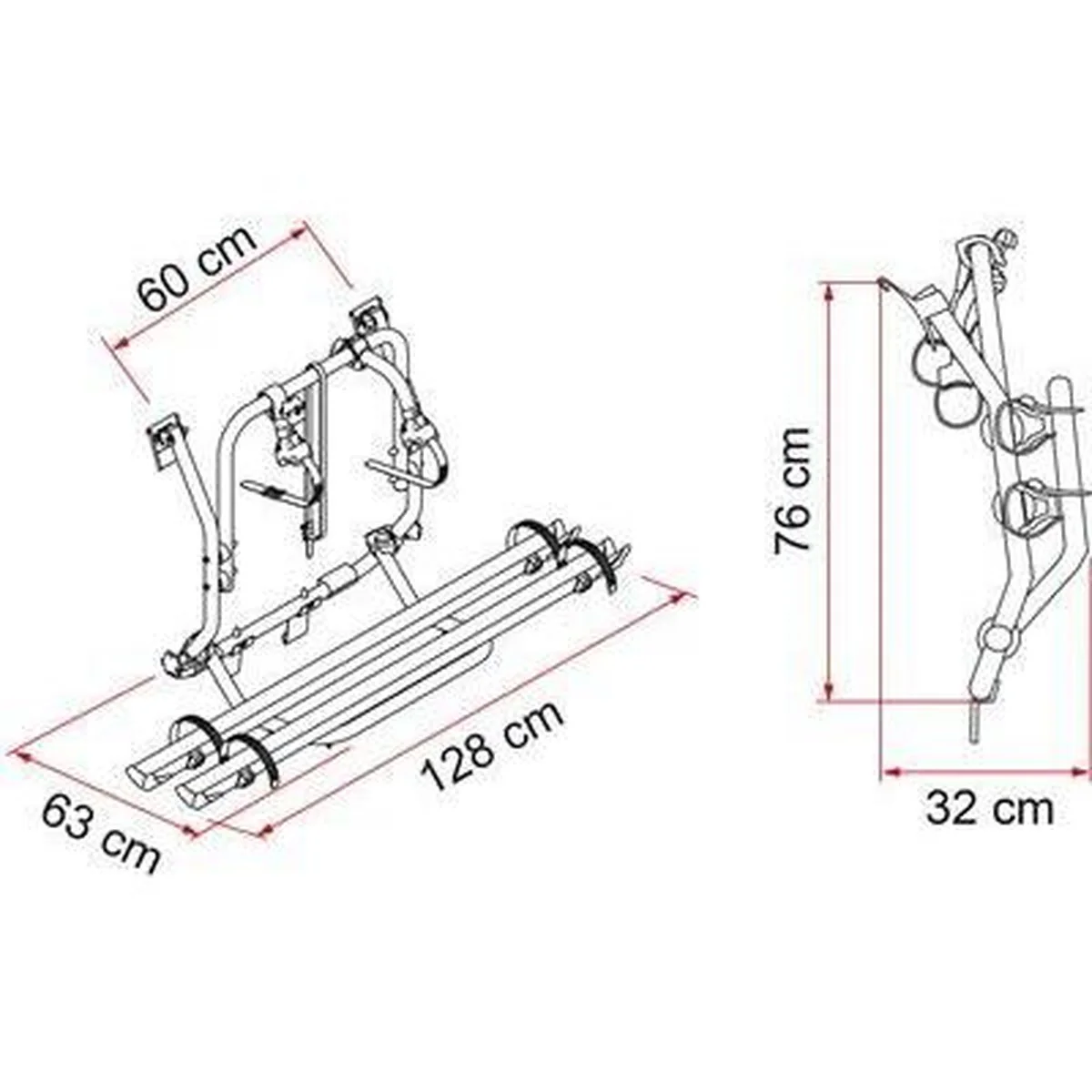 Fiamma Carry Bike Volkswagen VW T2 2 Bike Carrier Cycle Bicycle Van - Image 3