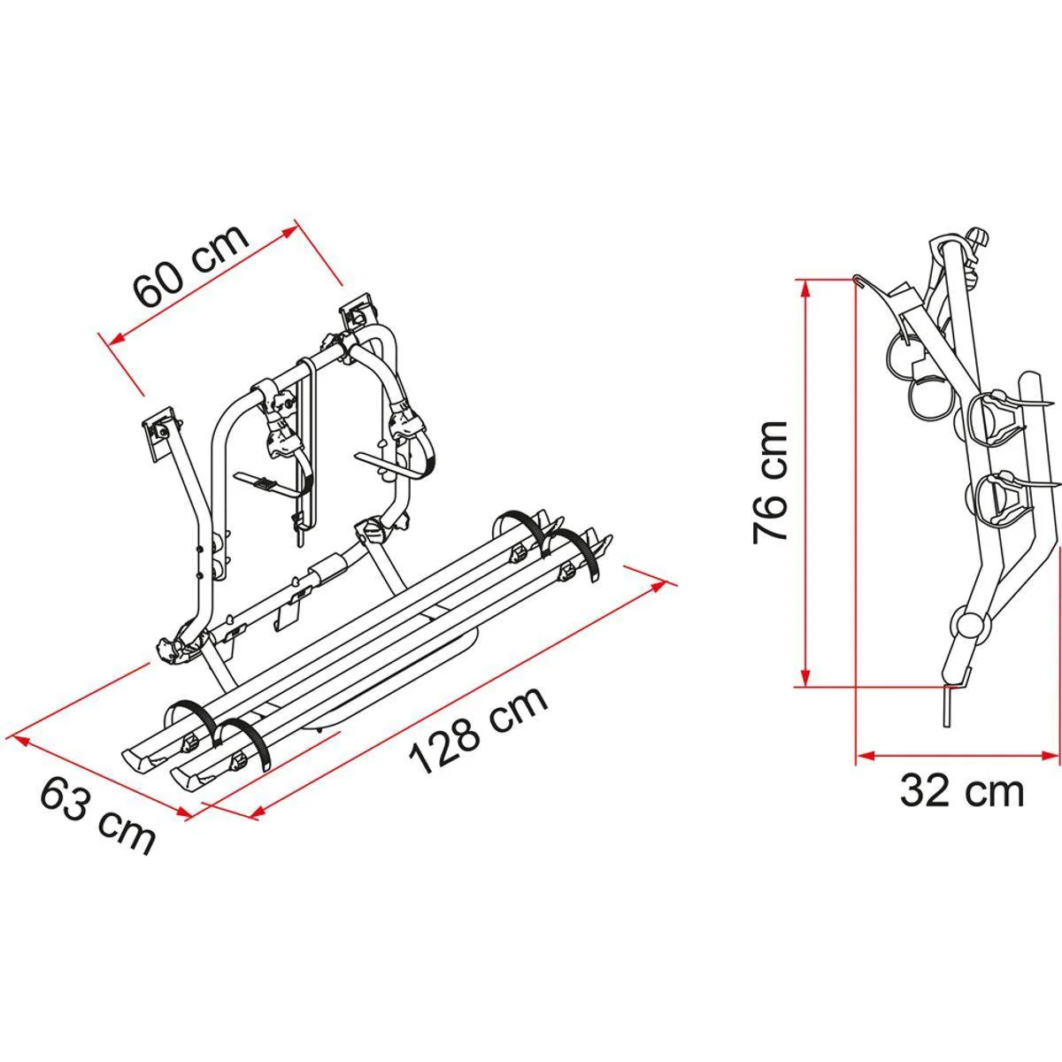 Fiamma Carry Bike Volkswagen VW T2 2 Bike Carrier Cycle Bicycle Van - Image 4