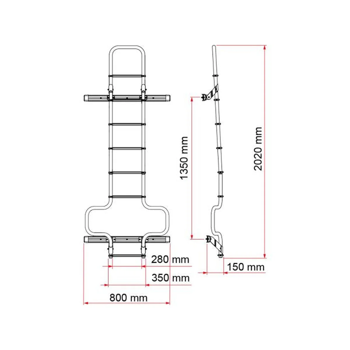 Fiamma Deluxe Dj Ducato H3 Ladder - Image 2