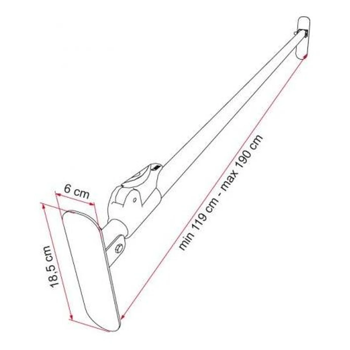 Fiamma Duo Safe Motorhome Door Lock Telescopic Security Bar 05411-02- - Image 2
