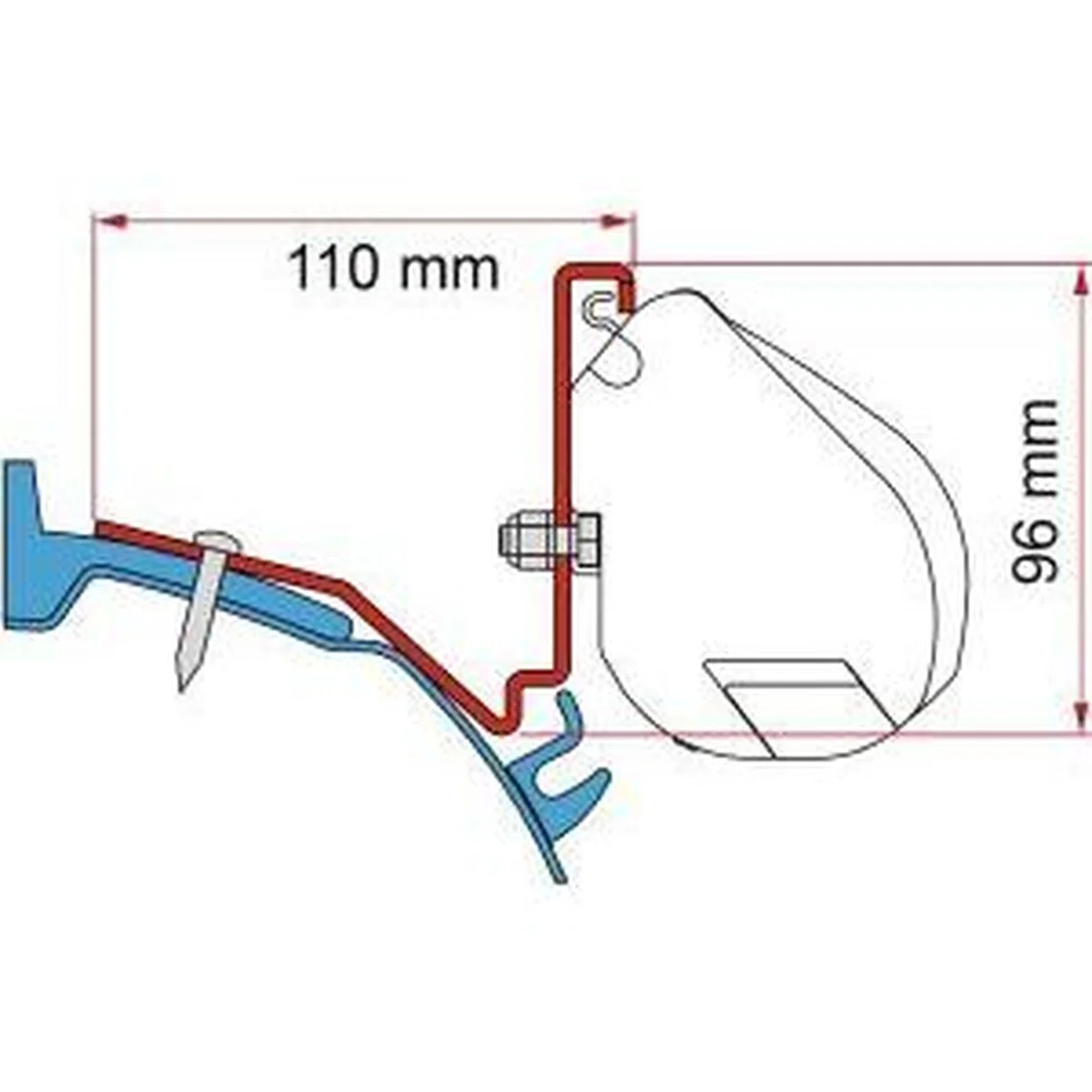 Fiamma F35 Adapter Kit Ford Custom For L2 98655Z035