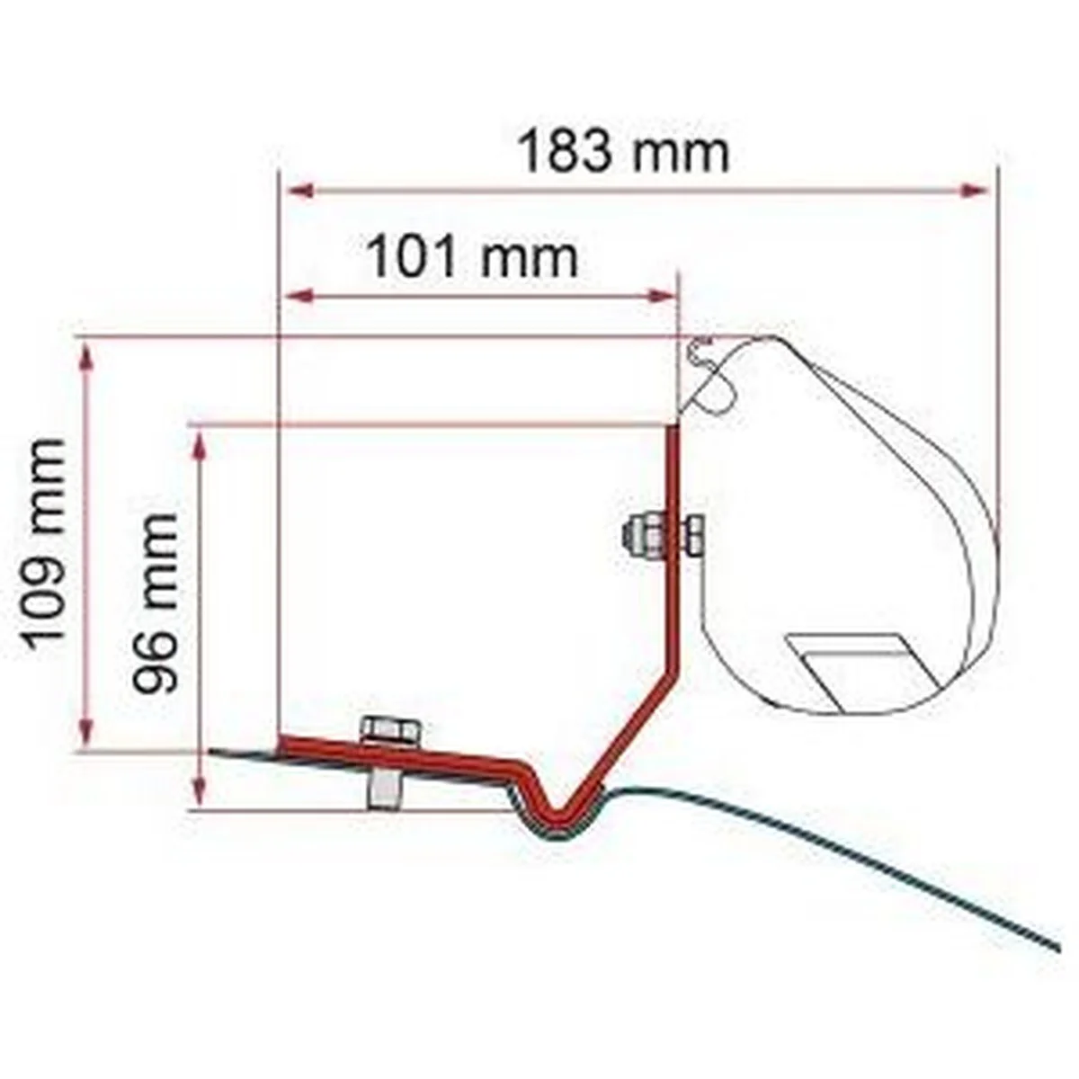 Fiamma F35 Adapter Kit Vw Caddy Maxi Deep Black 98655Z096