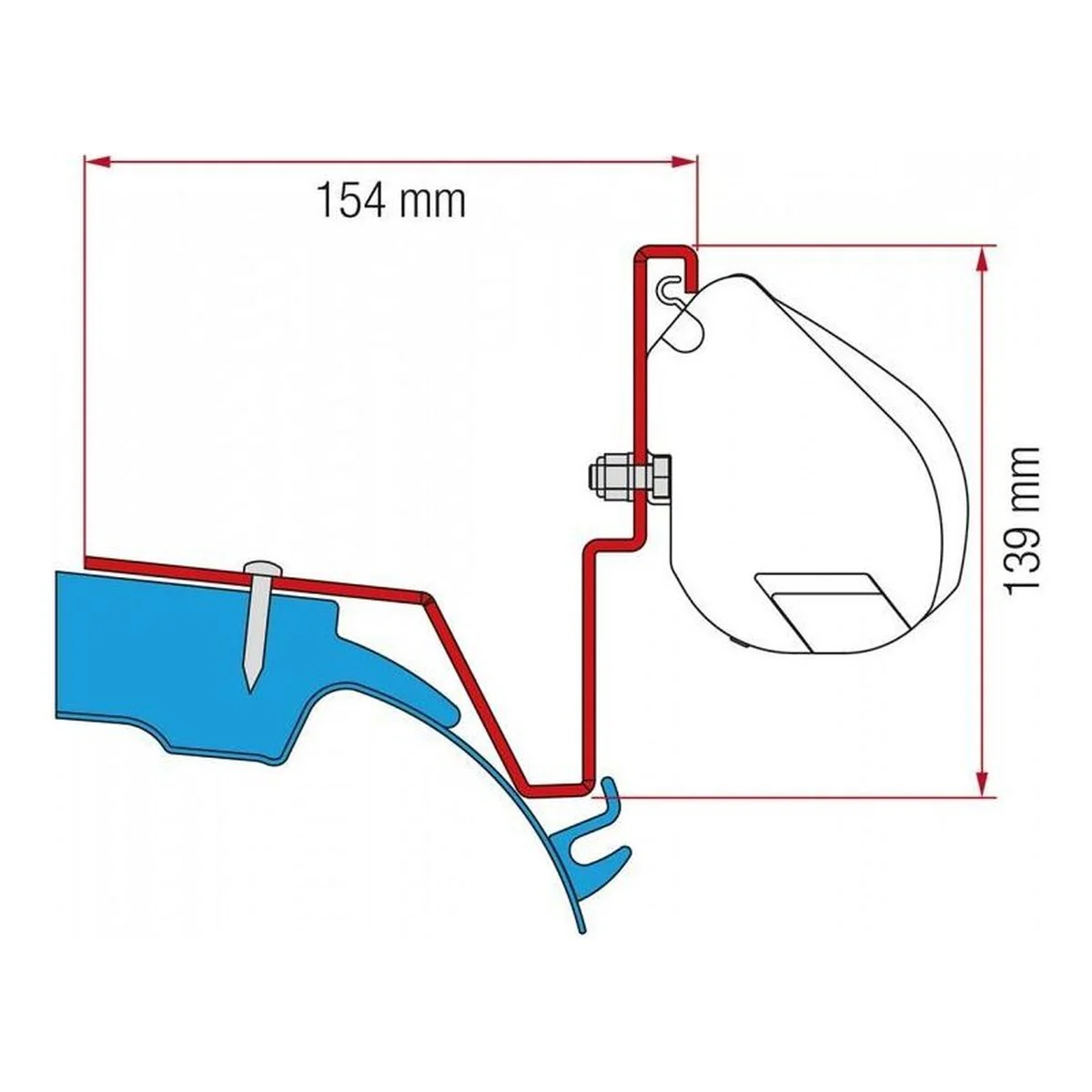 Fiamma F35 Awning Adapter Bracket Kit For Mercedes Vito Jules Verne Campervan 98655Z034