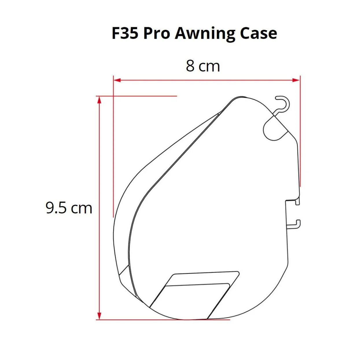 Fiamma F35 Pro 250 Awning Deep Black Case Royal Grey Fabric Campervan Caravan - Image 11