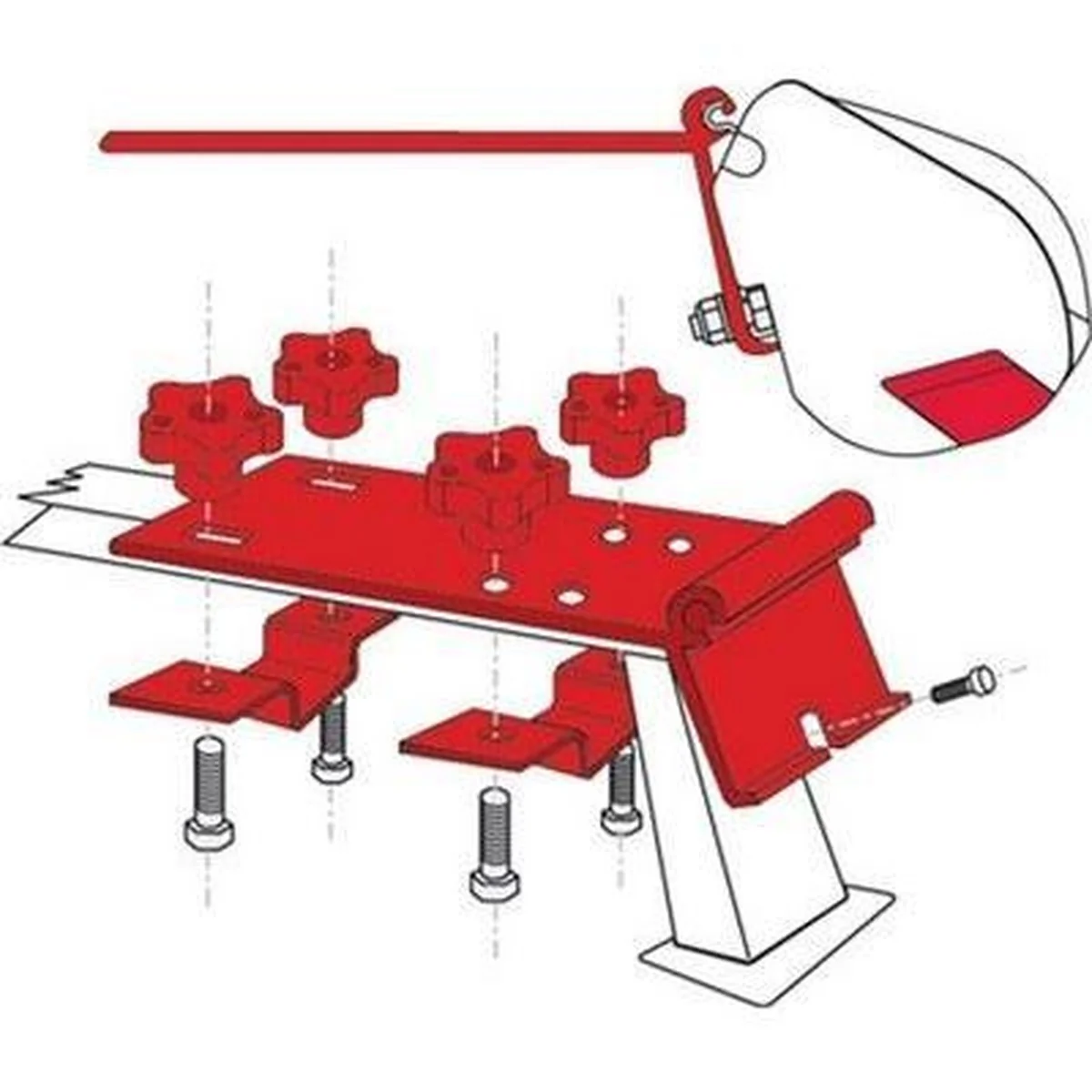 Fiamma F35 Standard Awning Mounting Bracket For Vehicle Roof Rails 98655-142 KIT