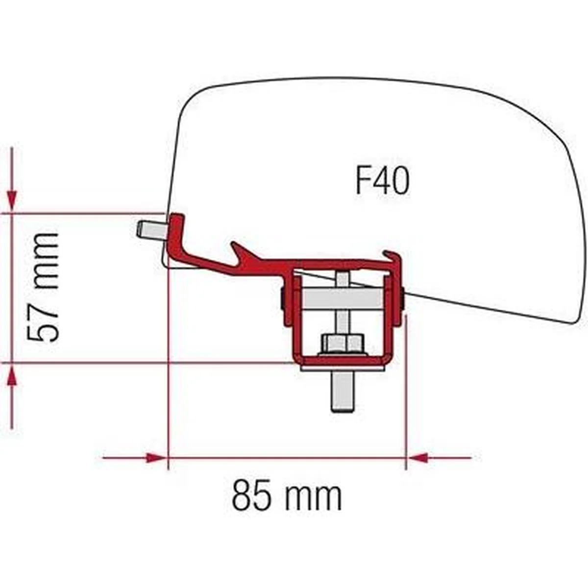 Fiamma F40 Awning Mounting Adapter Brackets Nissan NV350 Campervan Van