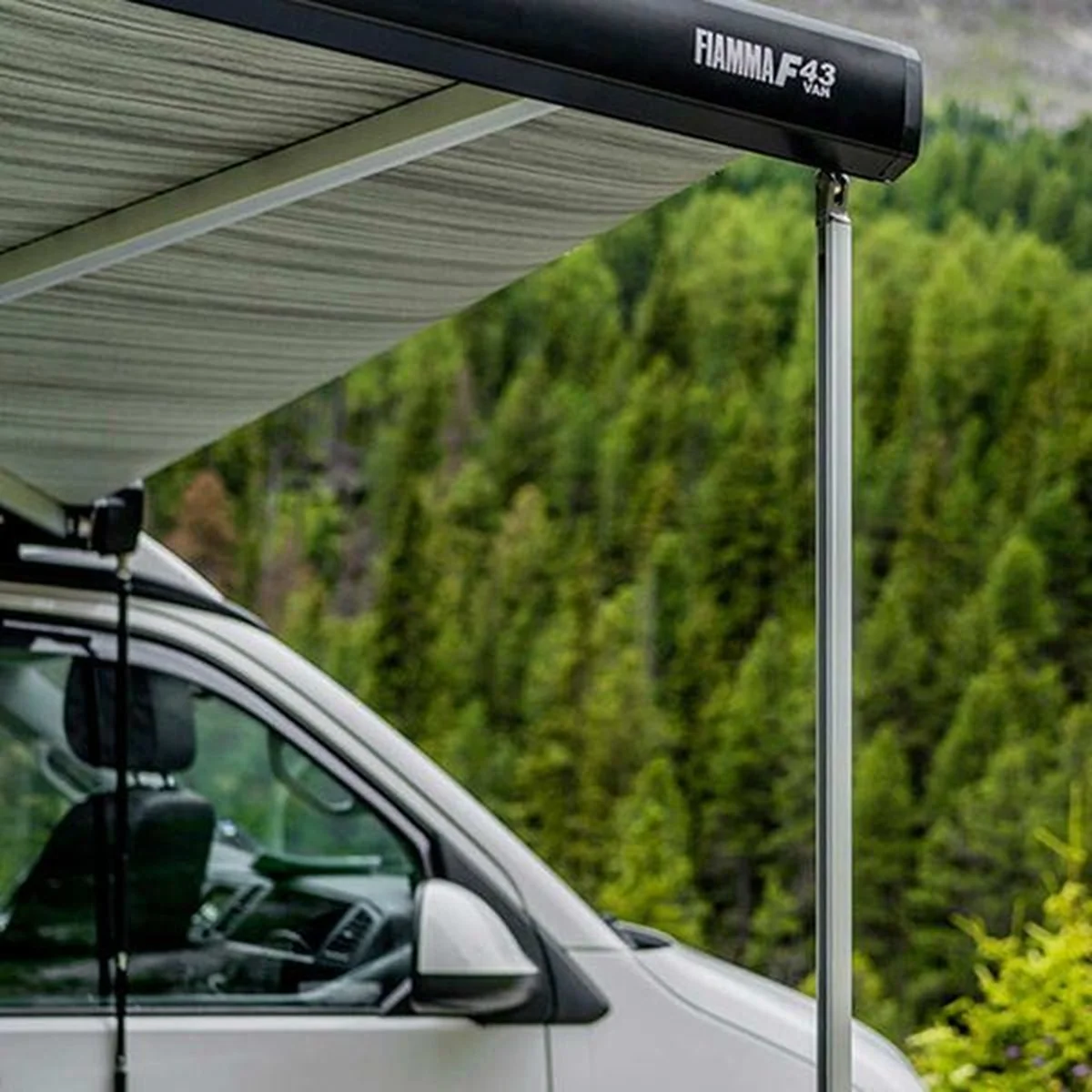 Fiamma F43van 270 Awning Deep Black - Royal Grey Fabric (08833A02R) - Image 2