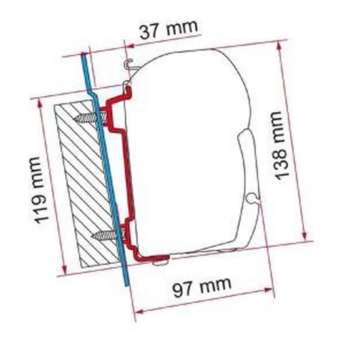 Fiamma F45 Adapter Kit Ford Transit High Roof 98655-741