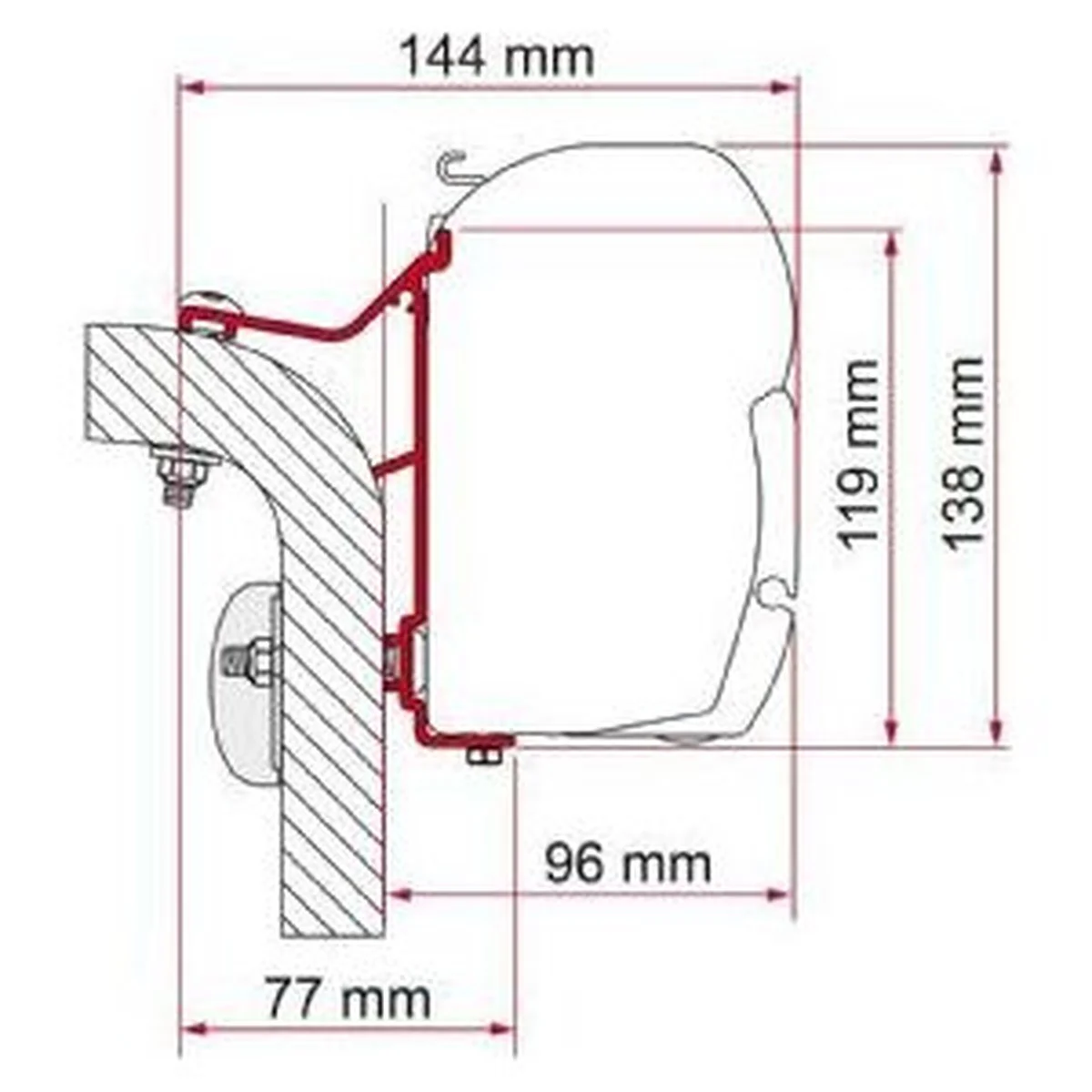 Fiamma F45 Adapter Kit Hymer Van/B2 350 98655-244