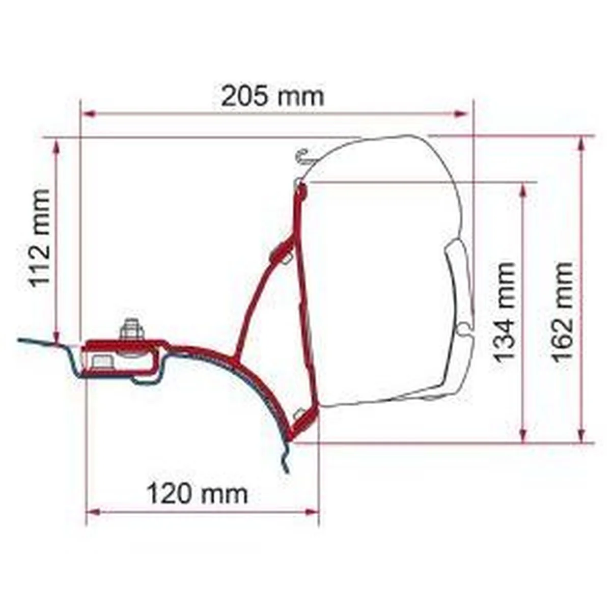 Fiamma F45 Adapter Kit Vw T5 Transporter Multivan Uk 98655-648