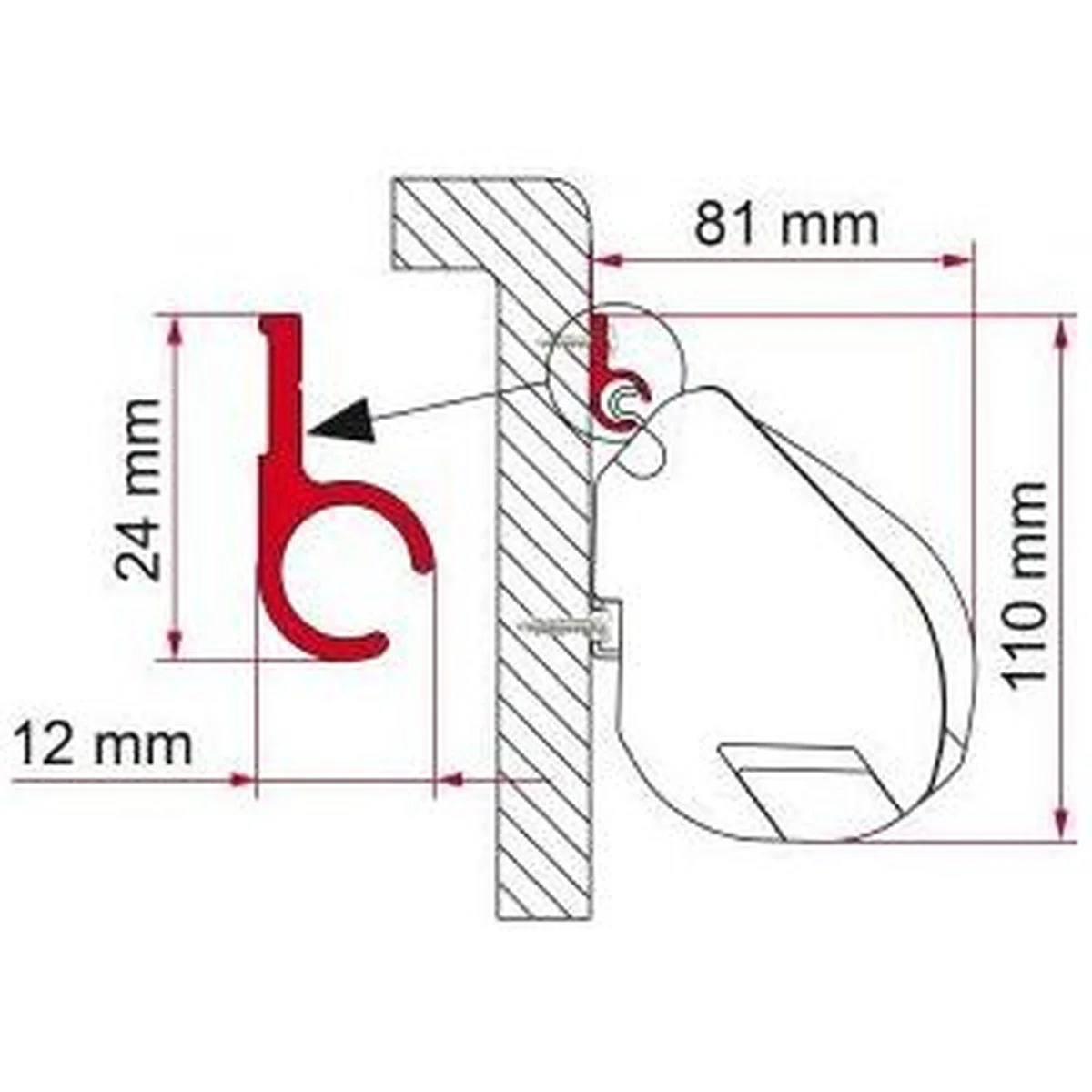 Fiamma F45/F35 Adapter Kit Rail 300 02361-01A - Image 2