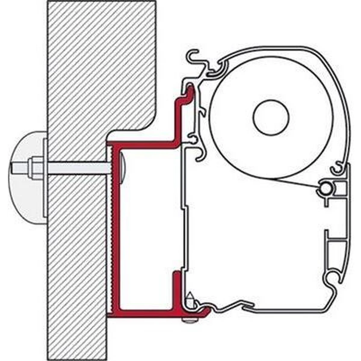 Fiamma F45 F70 Awning Adaptor 350cm Bracket for Eura Mobil Karmann 98655-764