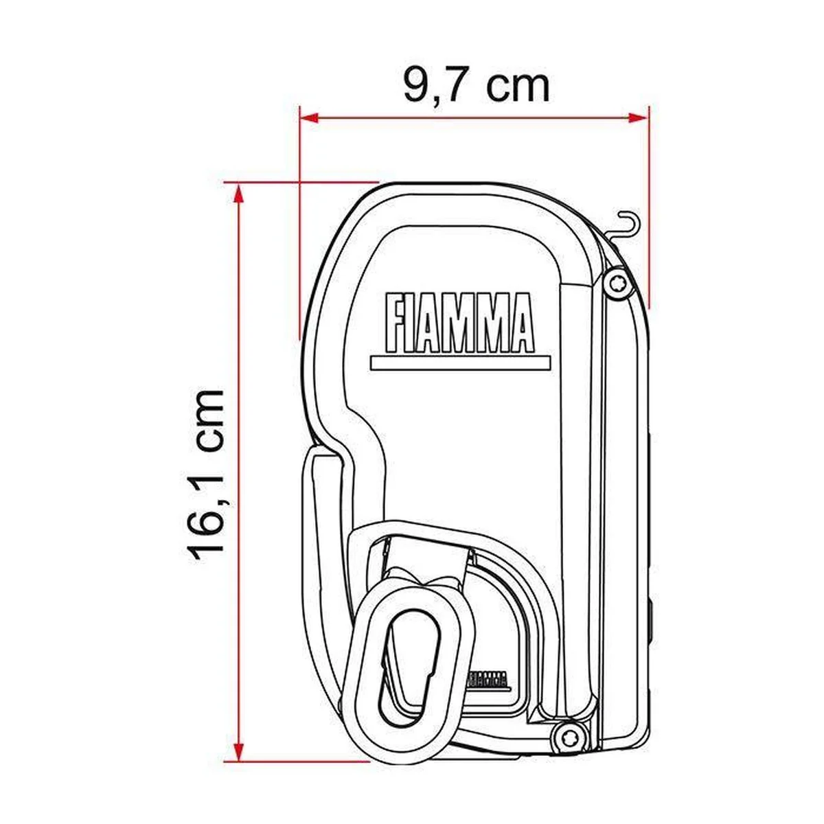 Fiamma F45 L Winch Awning Wind Out 450 Polar White Case Royal Grey Fabric F45L - Image 3