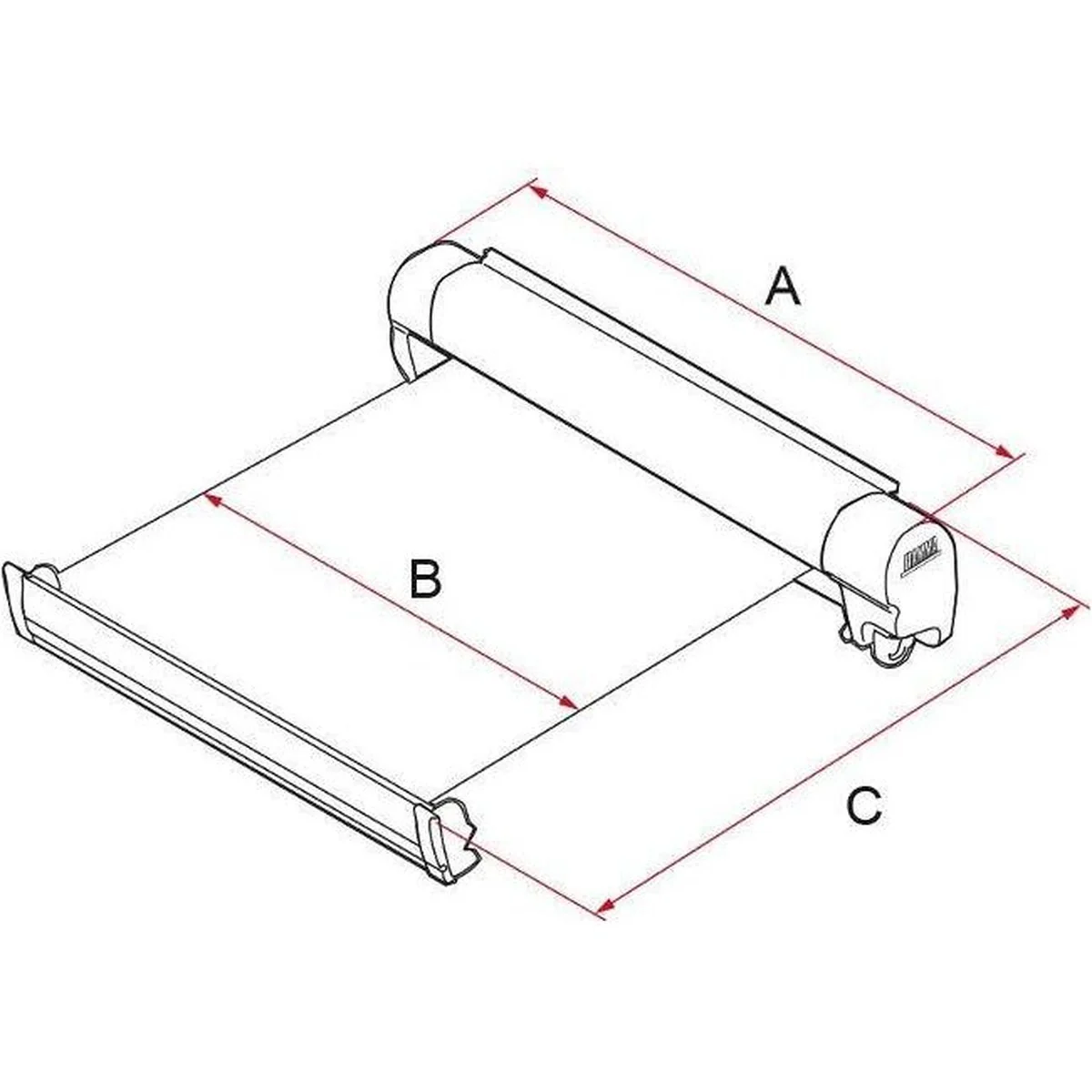 Fiamma F45 S Winch Awning Wind Out 300 Polar White Case Evergreen Fabric - Image 15
