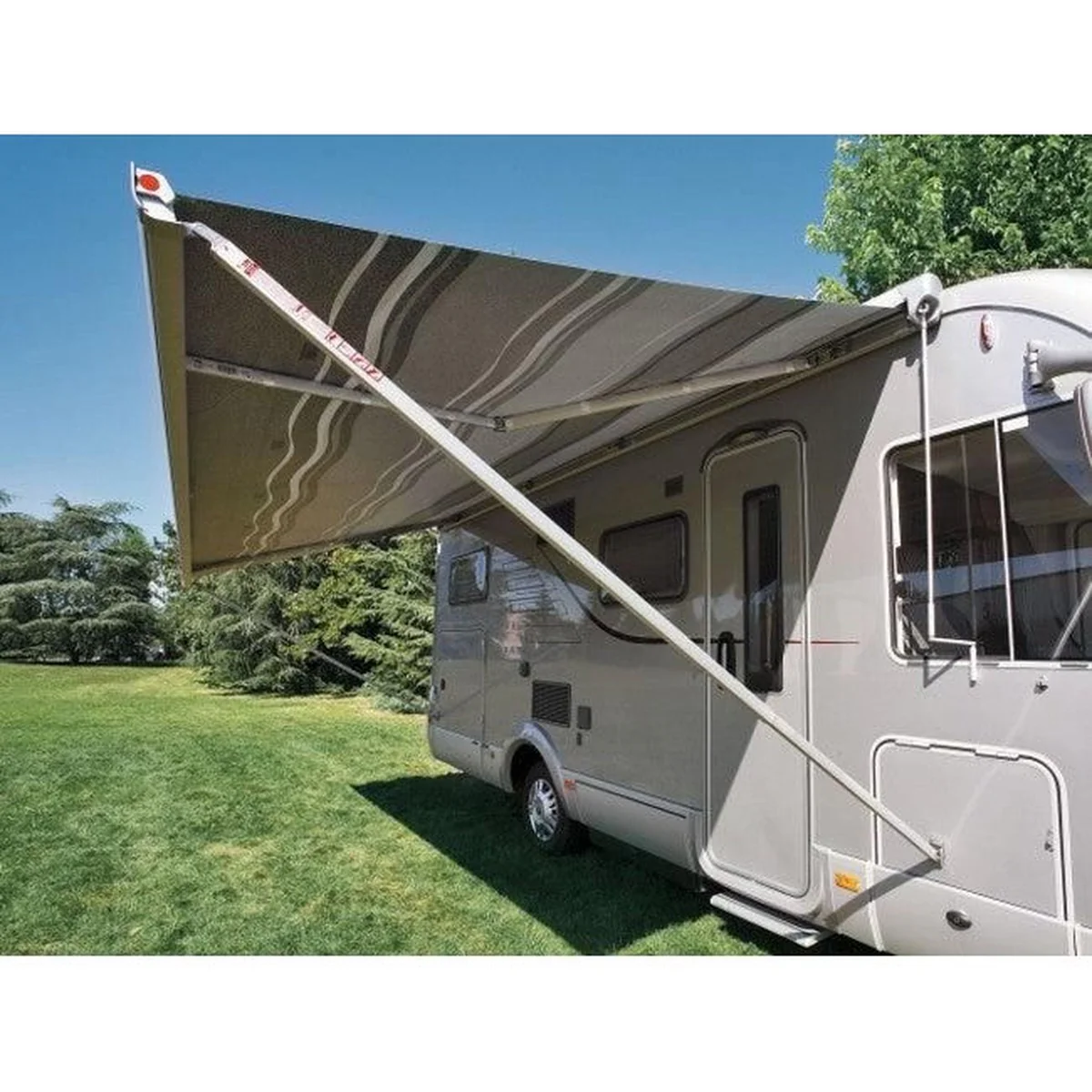 Fiamma F45 S Winch Awning Wind Out 300 Polar White Case Evergreen Fabric - Image 4