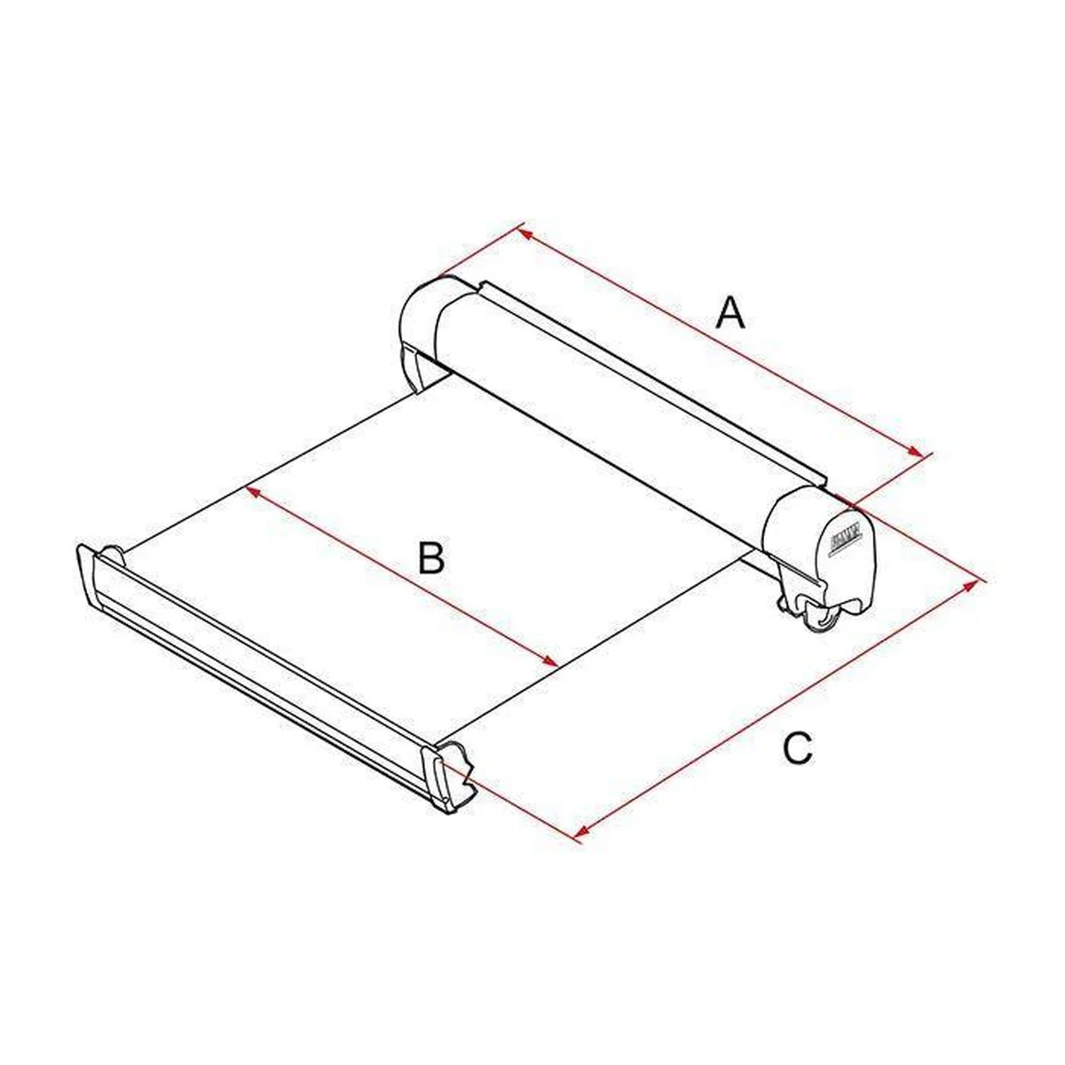 Fiamma F45 S Winch Awning Wind Out 300 Polar White Royal Blue Fabric 06280A01Q - Image 8