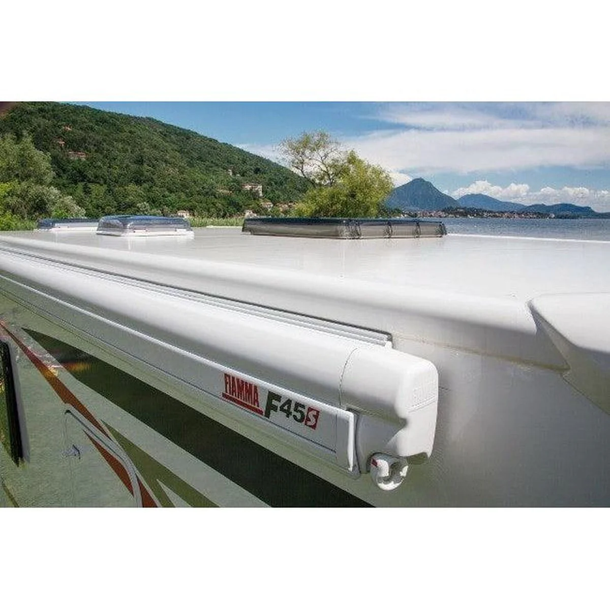 Fiamma F45 S Winch Awning Wind Out 300 Polar White Royal Grey Fabric 06280A01R - Image 15