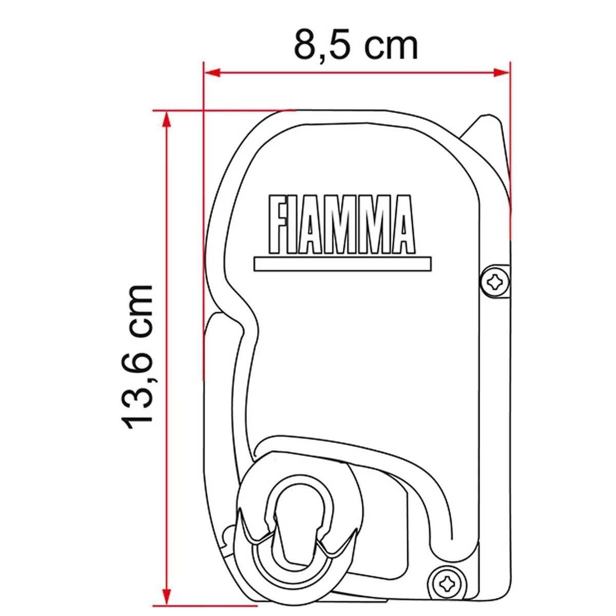 Fiamma F45 S Winch Awning Wind Out 300 Polar White Royal Grey Fabric 06280A01R - Image 6