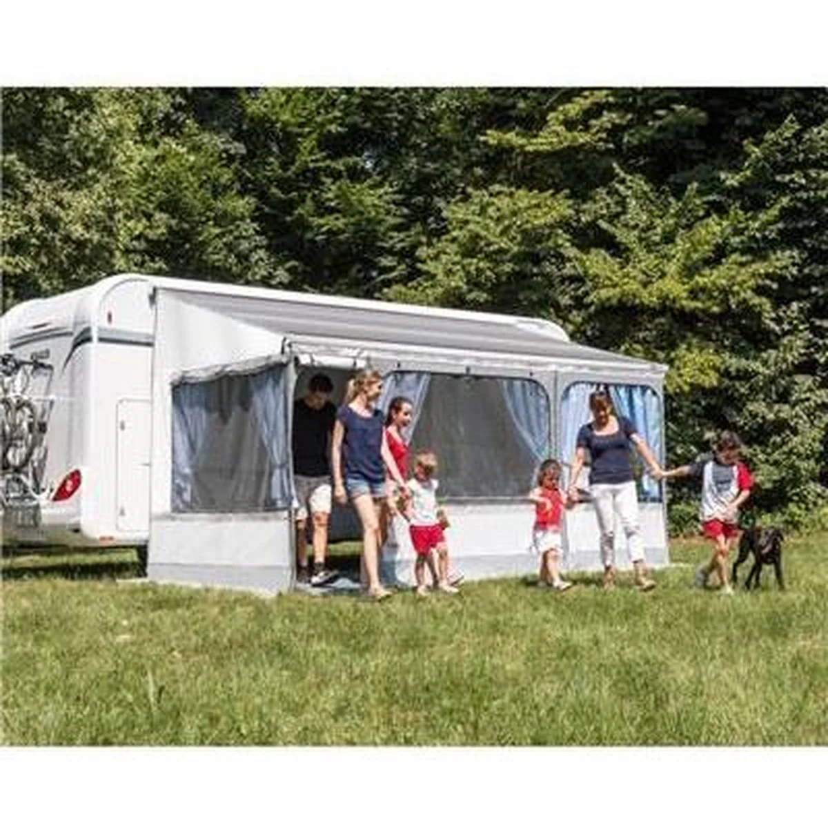 Fiamma F45 S Winch Awning Wind Out 350 Polar White Case Sahara Fabric - Image 2