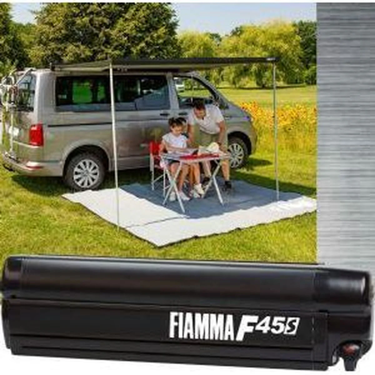Fiamma F45S 3M Deep Black Vw T5/6 M/T Lwb Royal Grey Rhd 07129R01R