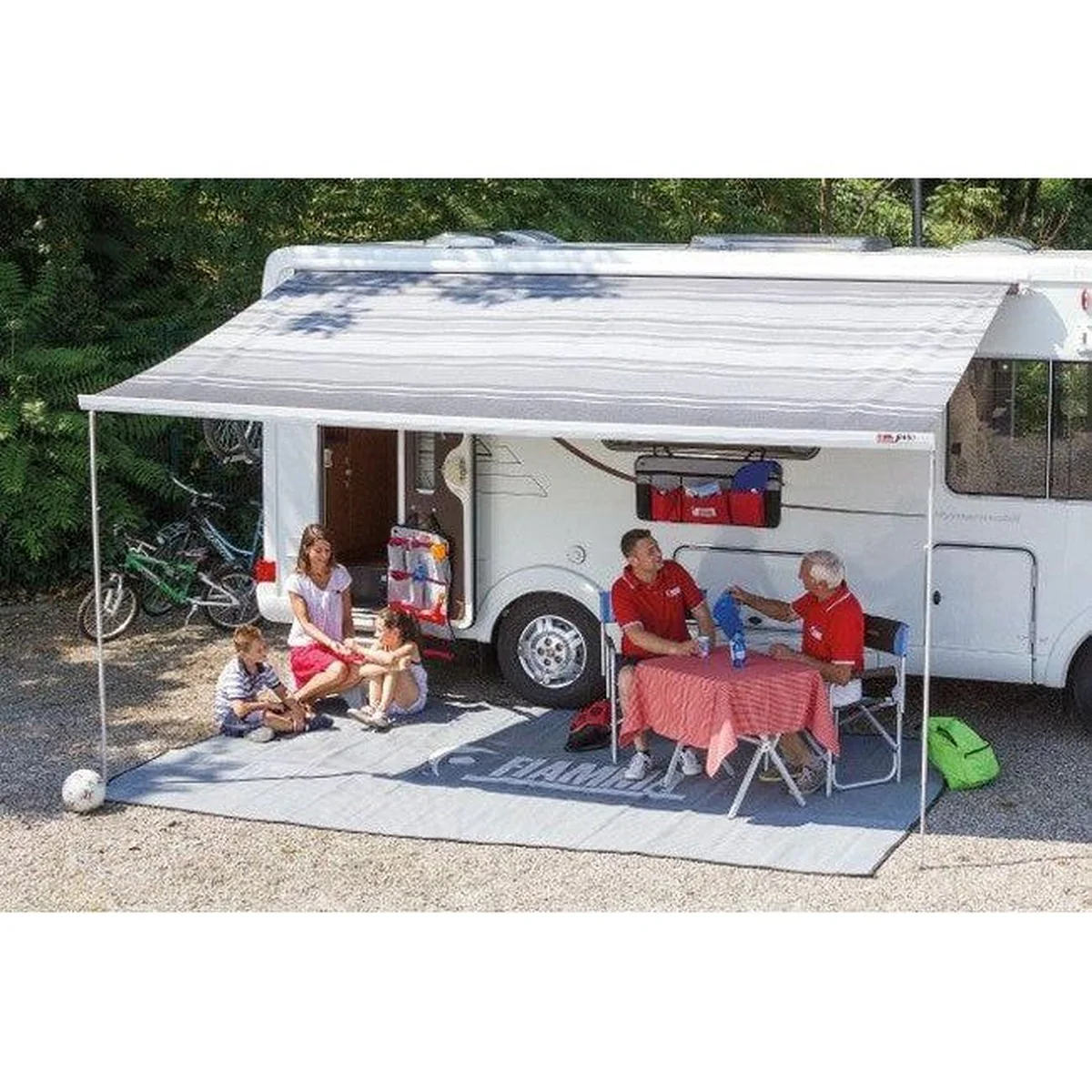 Fiamma F45S VW T5 T6 California Awning 260 Deep Black Case Royal Grey Fabric - Image 4