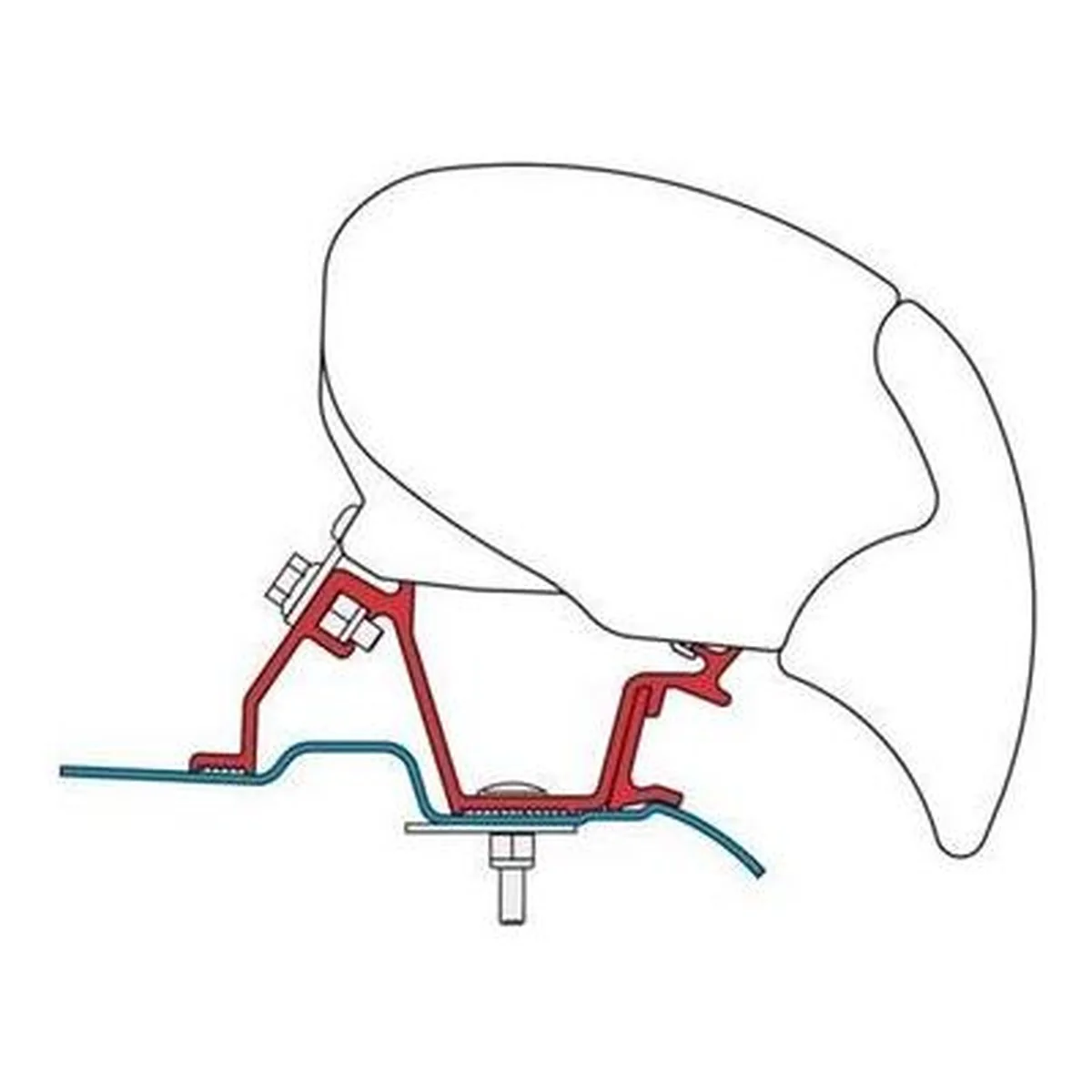 Fiamma F65 Sprinter Crafter Awning Roof Fitting Kit Bracket 98655-889