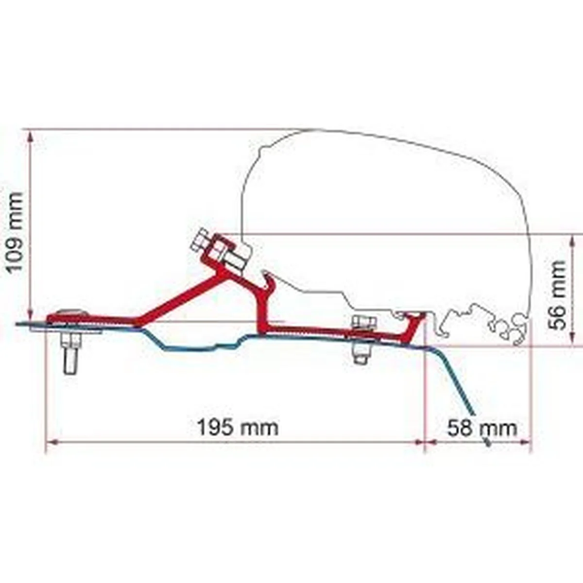 Fiamma F80/F65 Adapter Kit Renault Master H2 After 2010 98655-881