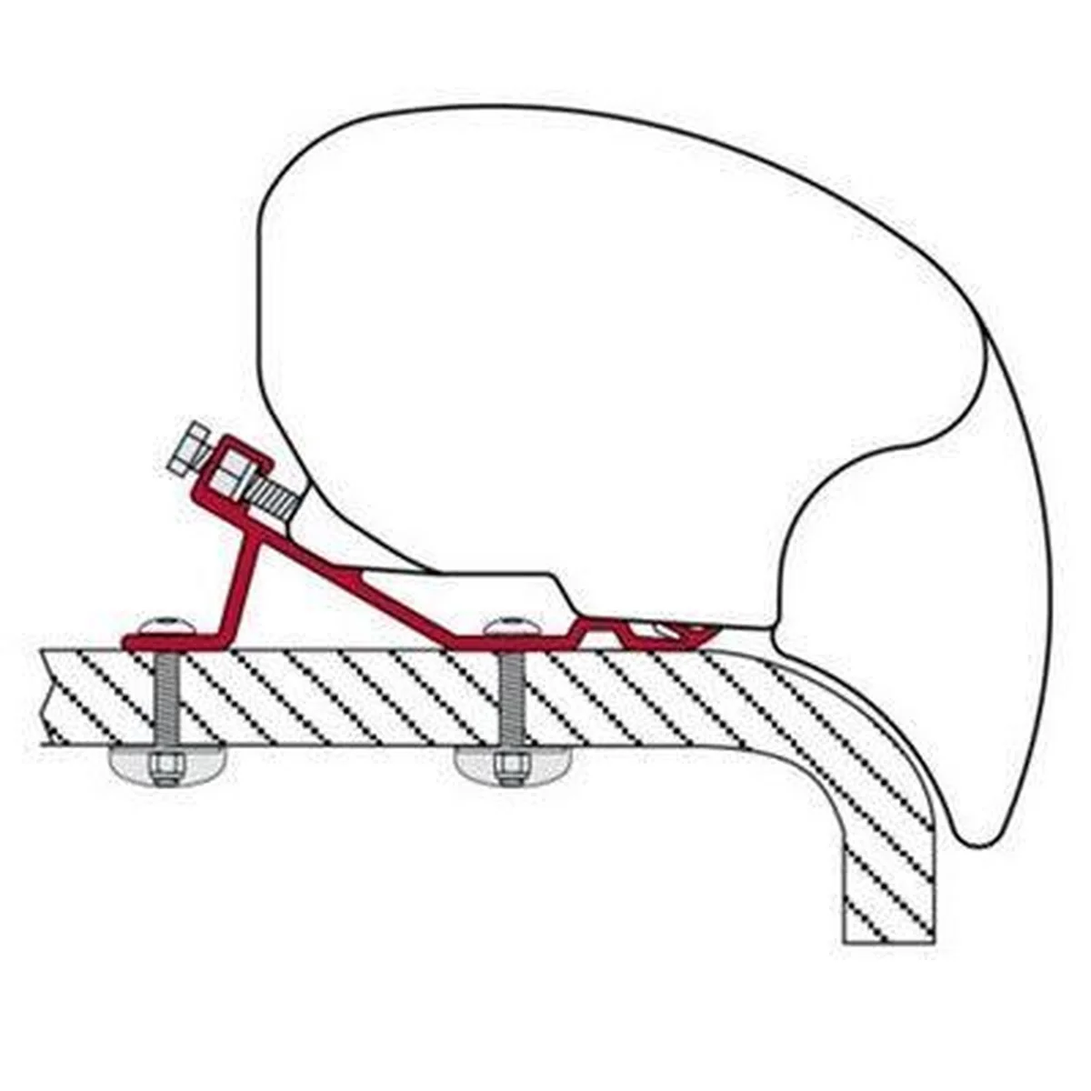 Fiamma F80 F65 Awning Mounting Brackets Kit Standard Motorhome 98655-855