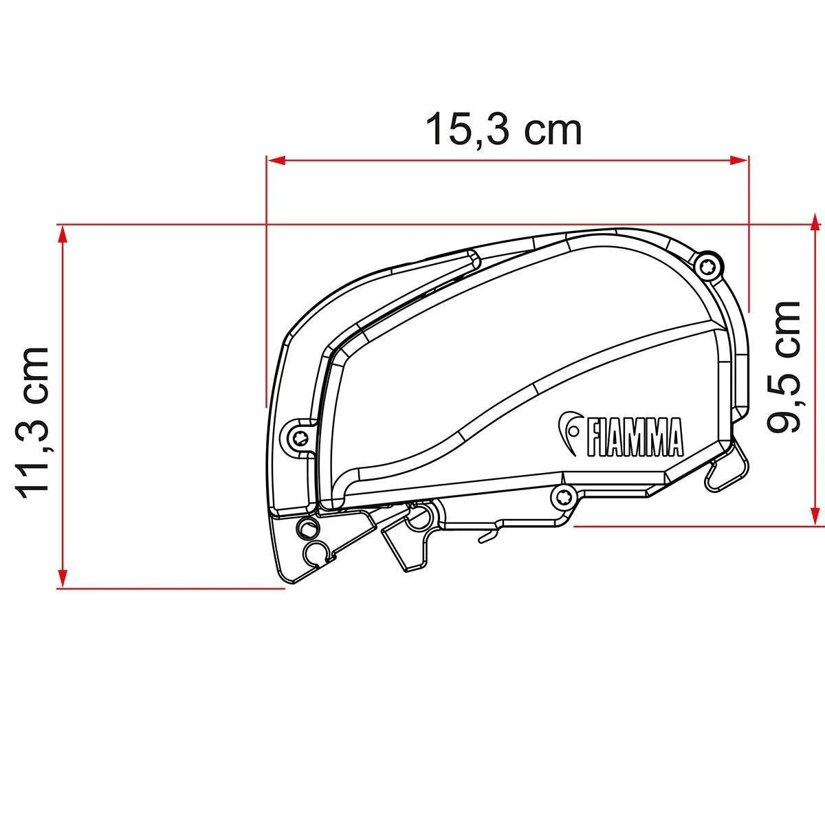 Fiamma F80S 400 Awning Titanium Case Royal Grey Fabric Motorhome Caravan Van - Image 4