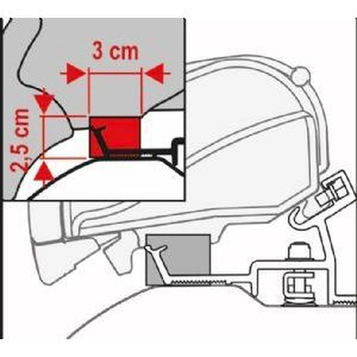 Fiamma F80S/F65L Rain Guard Kit 45M 98655-020