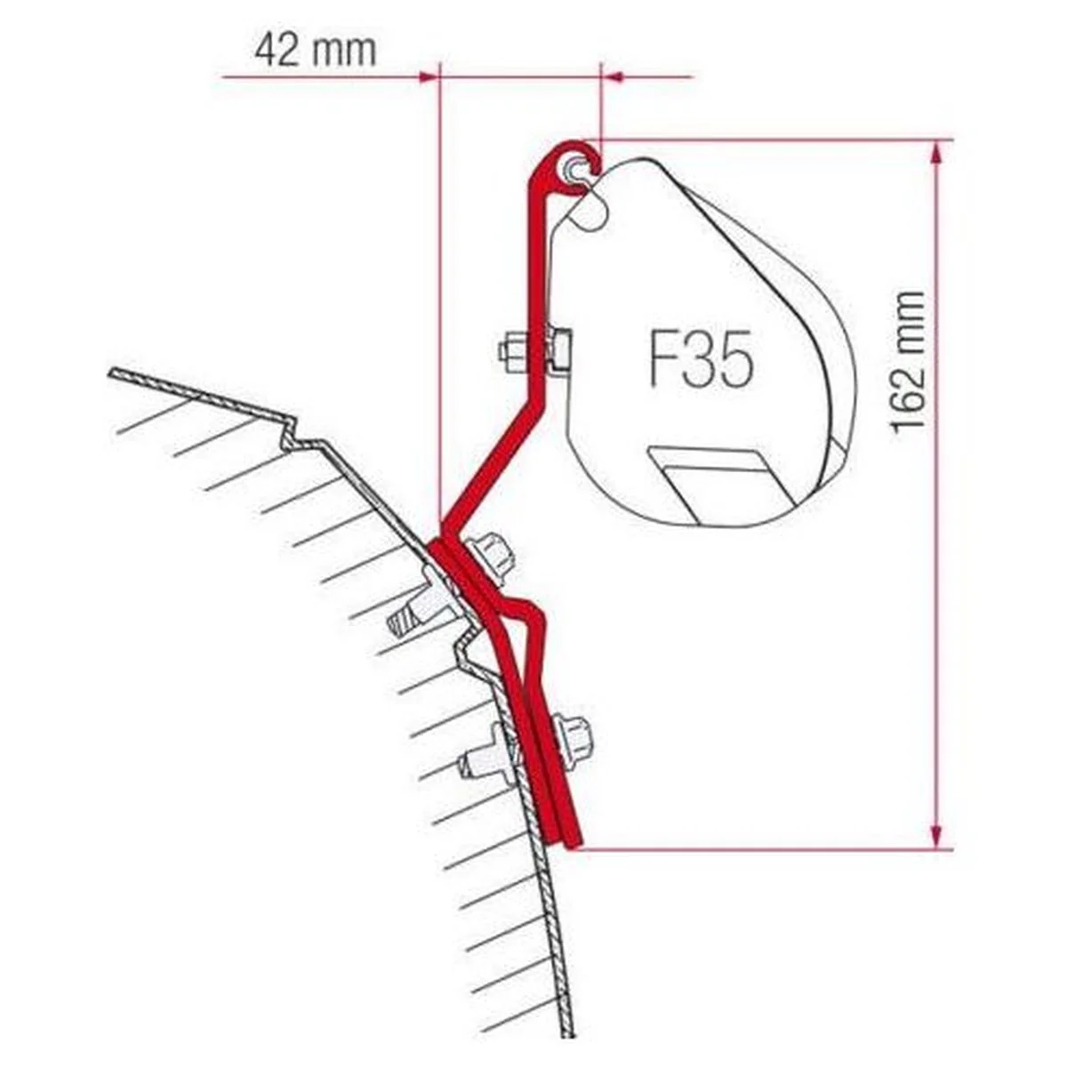 Fiamma Fitting Brackets Kit For Vw T4 & T4 Lift Roof 98655-111 - Image 2