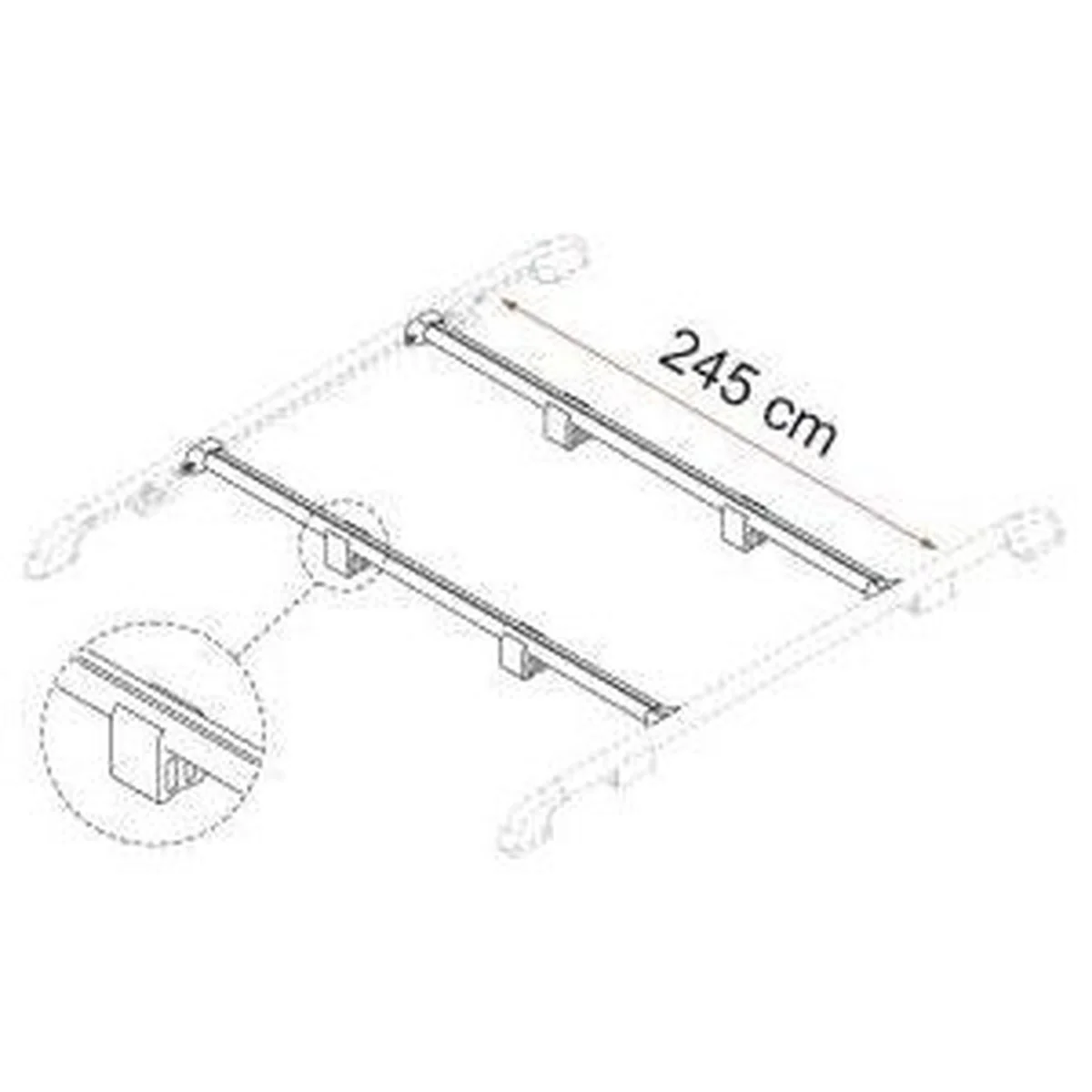 Fiamma Fixing Bar Rail 98655-075 - Image 2