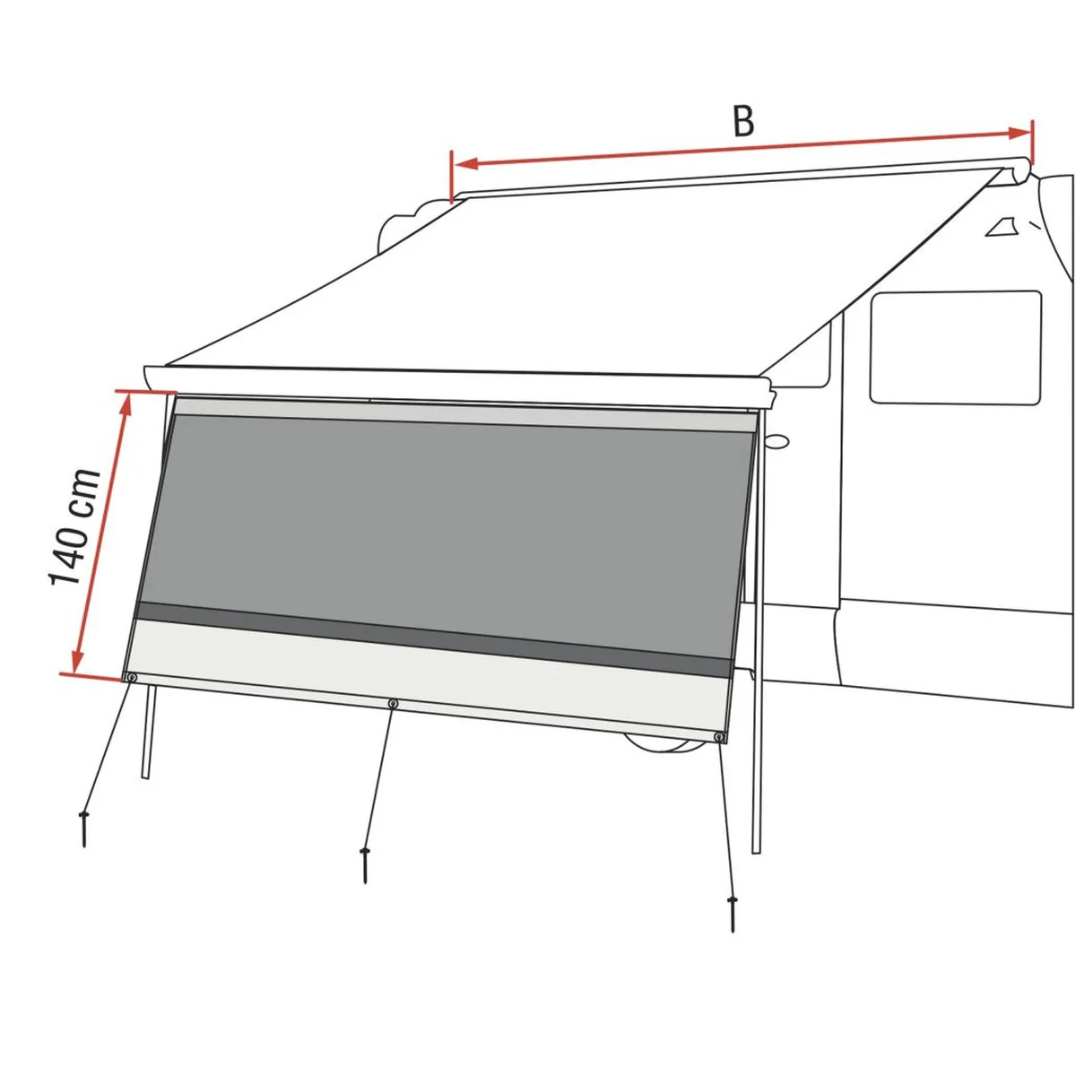 Fiamma Front Blocker 300Cm For F45, F65, F35 & Caravanstore Canopies 07972-01- - Image 3