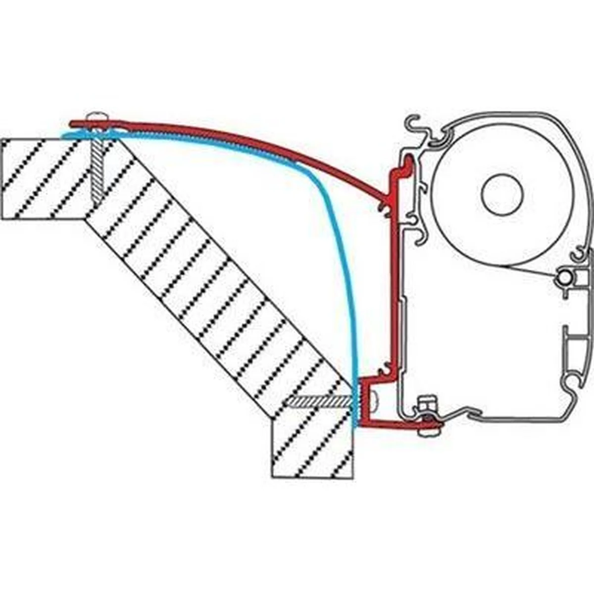 Fiamma Kit Adapter Brackets Laika Ecovip 07 for F45 F70 Awning 98655-467