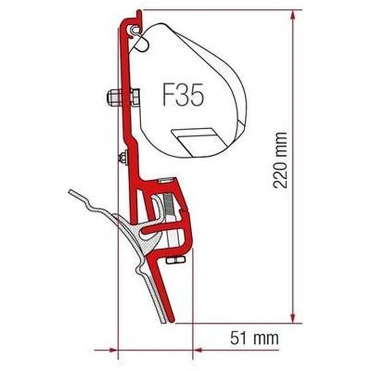 Fiamma Kit Brandrup VW T4 F45 F35 Volkswagen Awning Fixing Kit