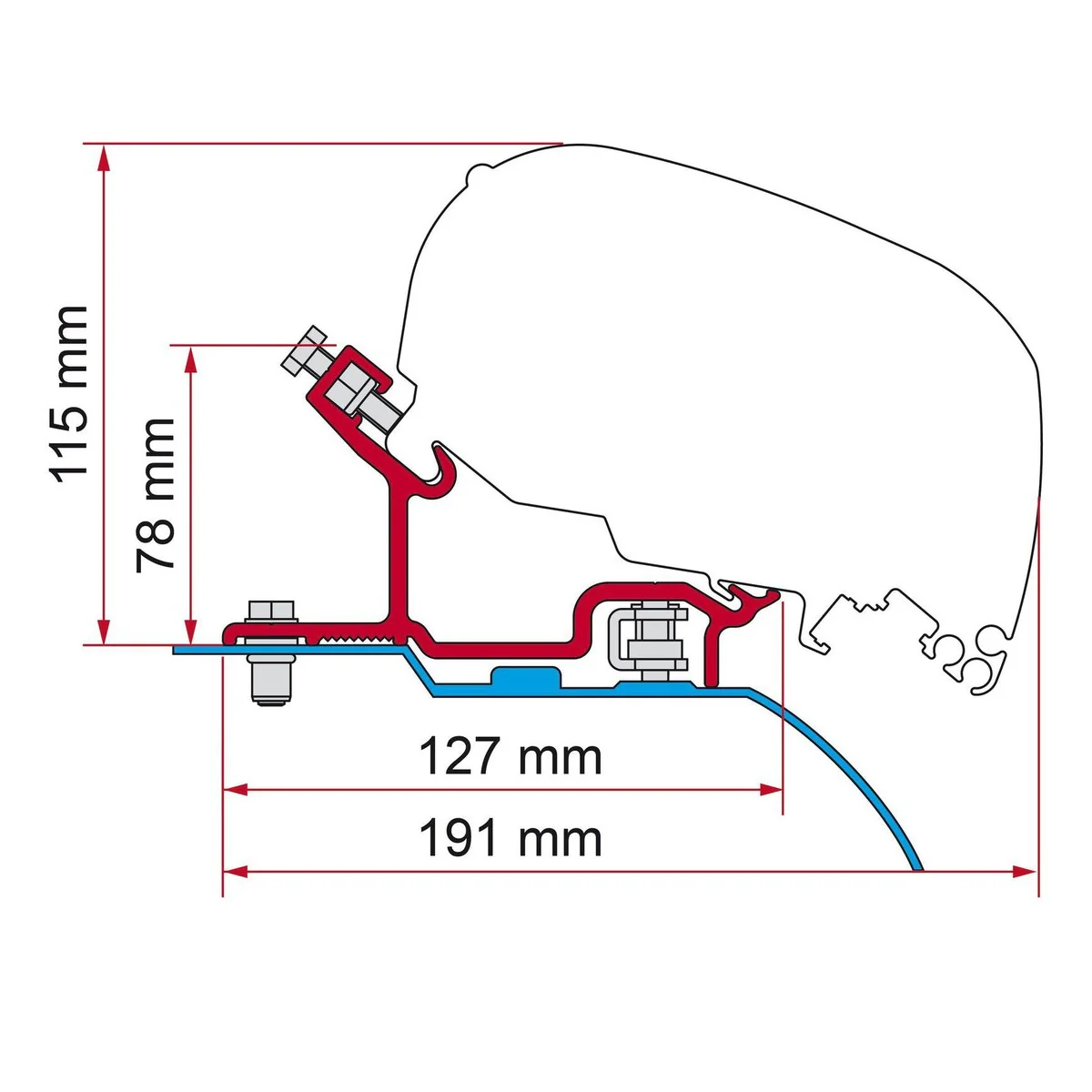 Fiamma Kit For Ducato/Jumper/Boxer H3 98655-656