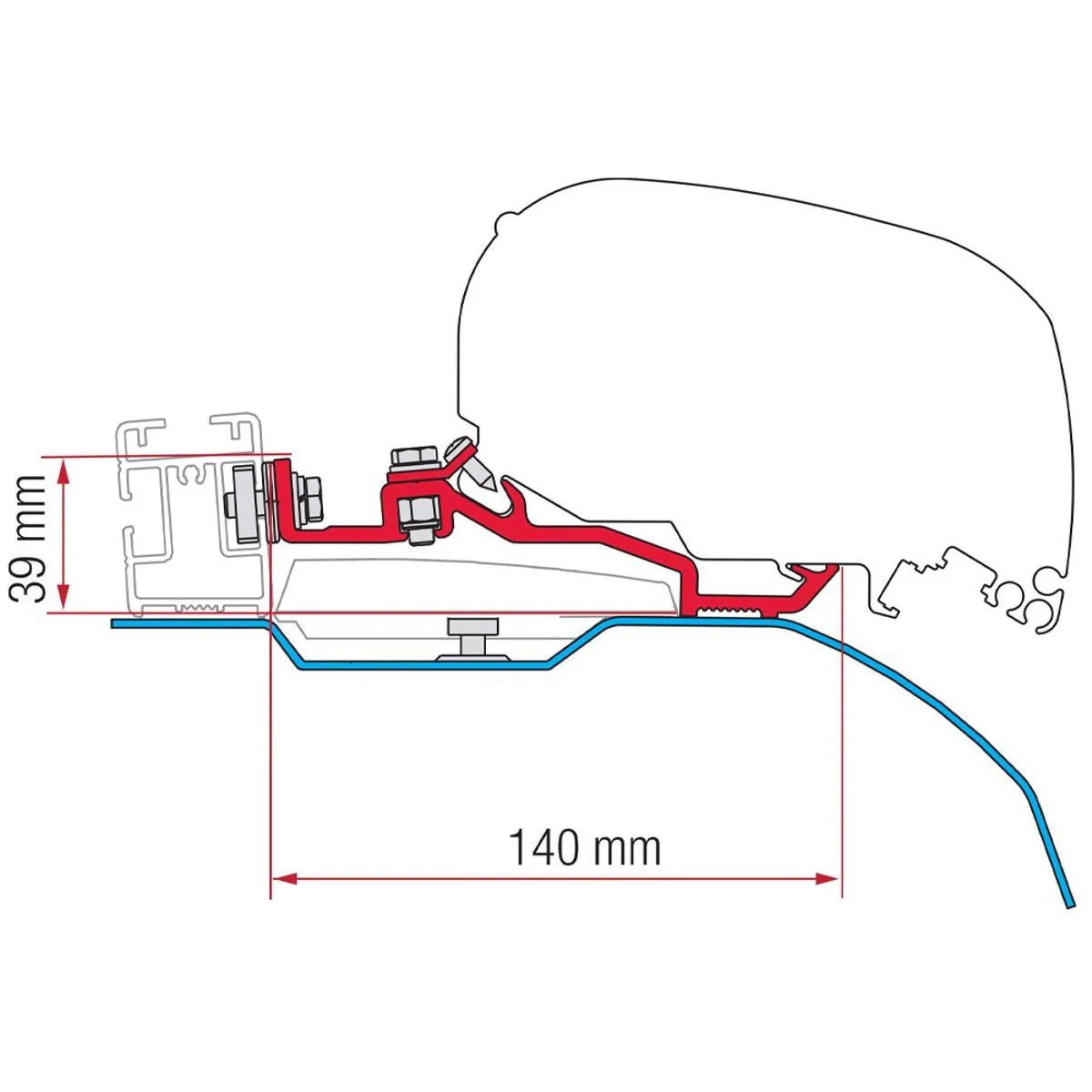 Fiamma Kit Smart Clamp System fits Fiat Ducato F80S