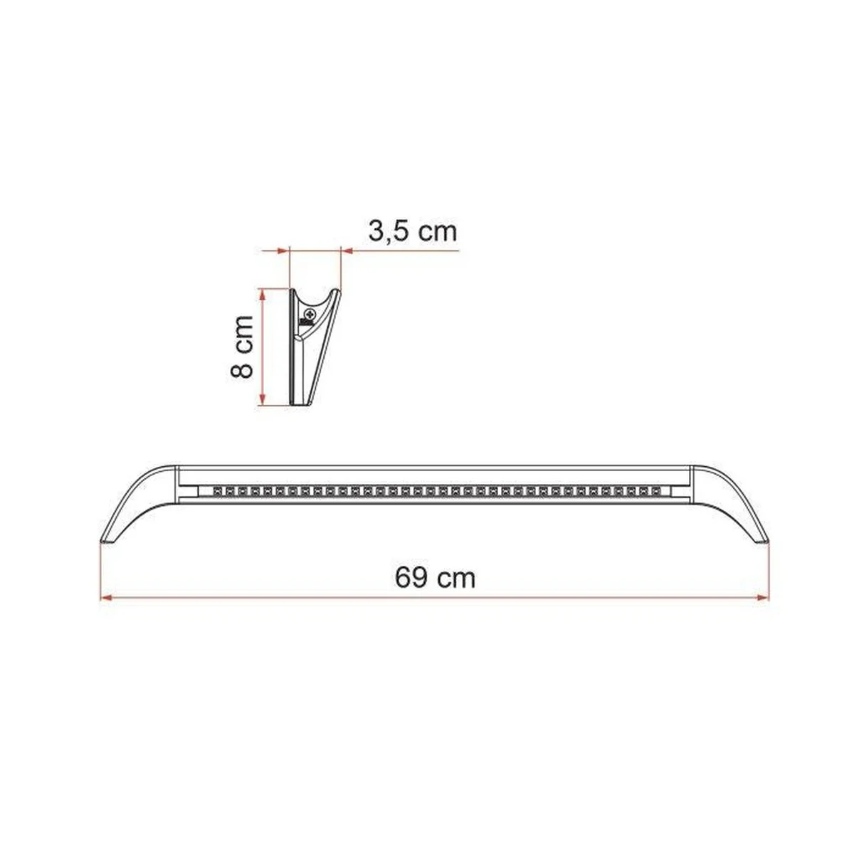 Fiamma Led Awning Gutter Light 12V Cob Led - Image 2