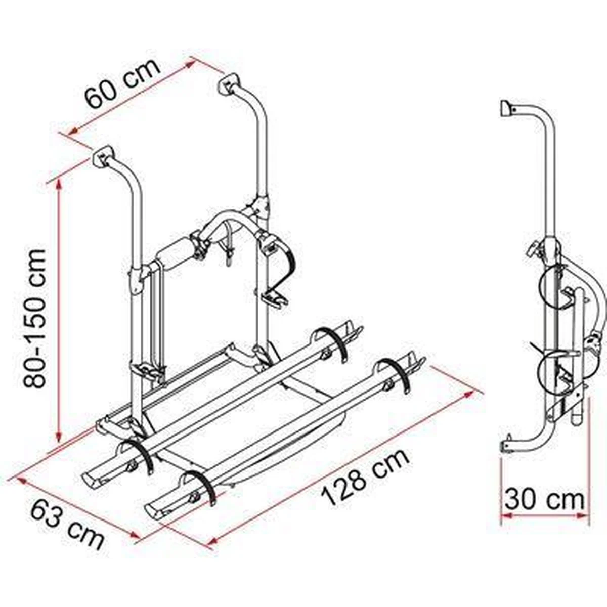 Fiamma Motorhome Carry Bike UL Black 2 Cycle Carrier - Image 4