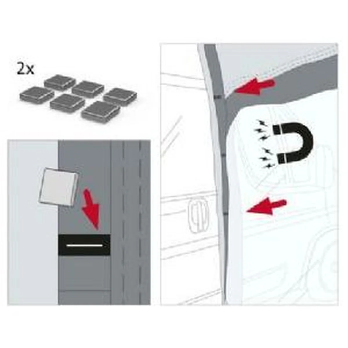Fiamma Privacy Room 300 H3 F80-Magnets 08760A01- - Image 2