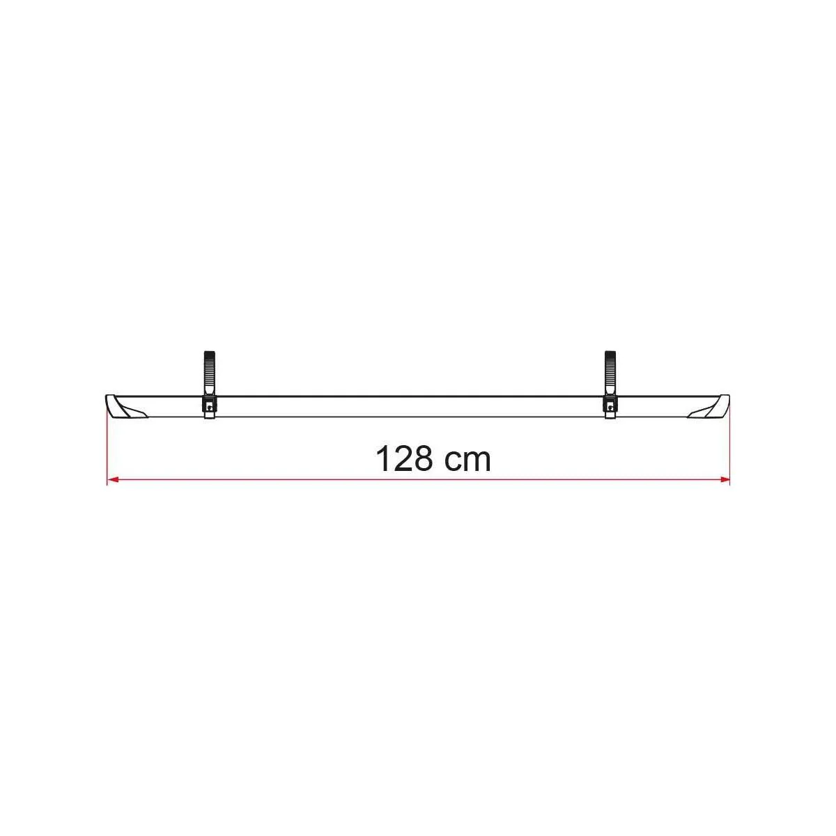 Fiamma Rail Plus Bike Rail Deep Black: Sturdy bike rail in deep black - Image 2