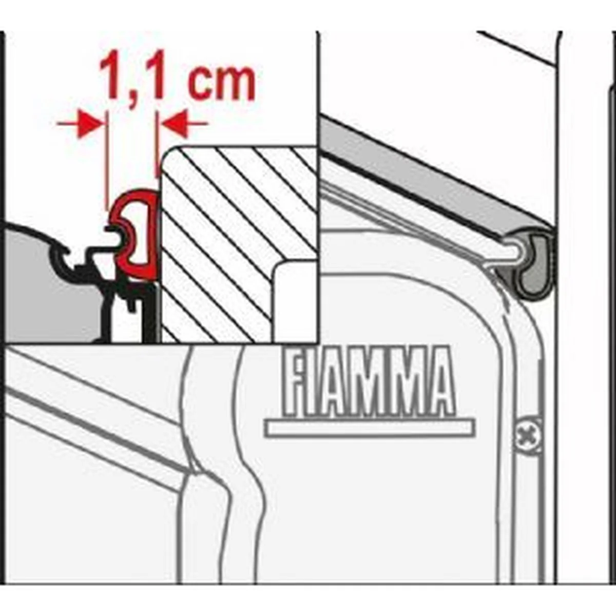 Fiamma Rain Guard S 11Cm (M) 03910-01-
