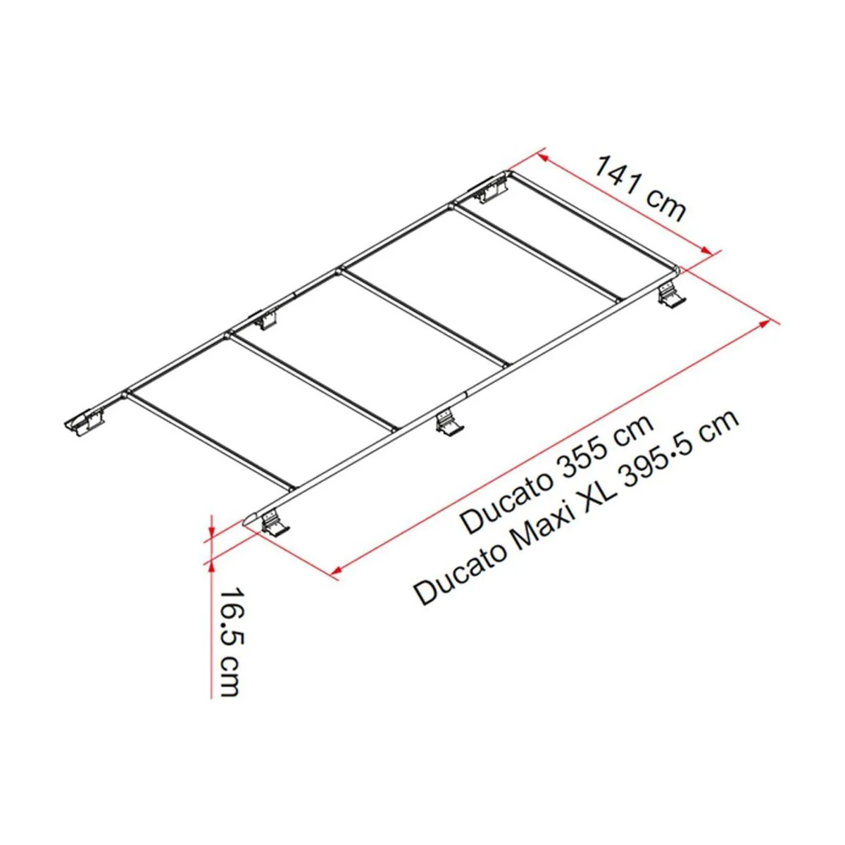 Fiamma Roof Rail Ducato Deep Black - Image 2